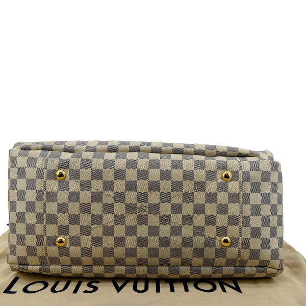 Louis Vuitton Artsy MM Damier Azur Hobo Bag in White - Bottom