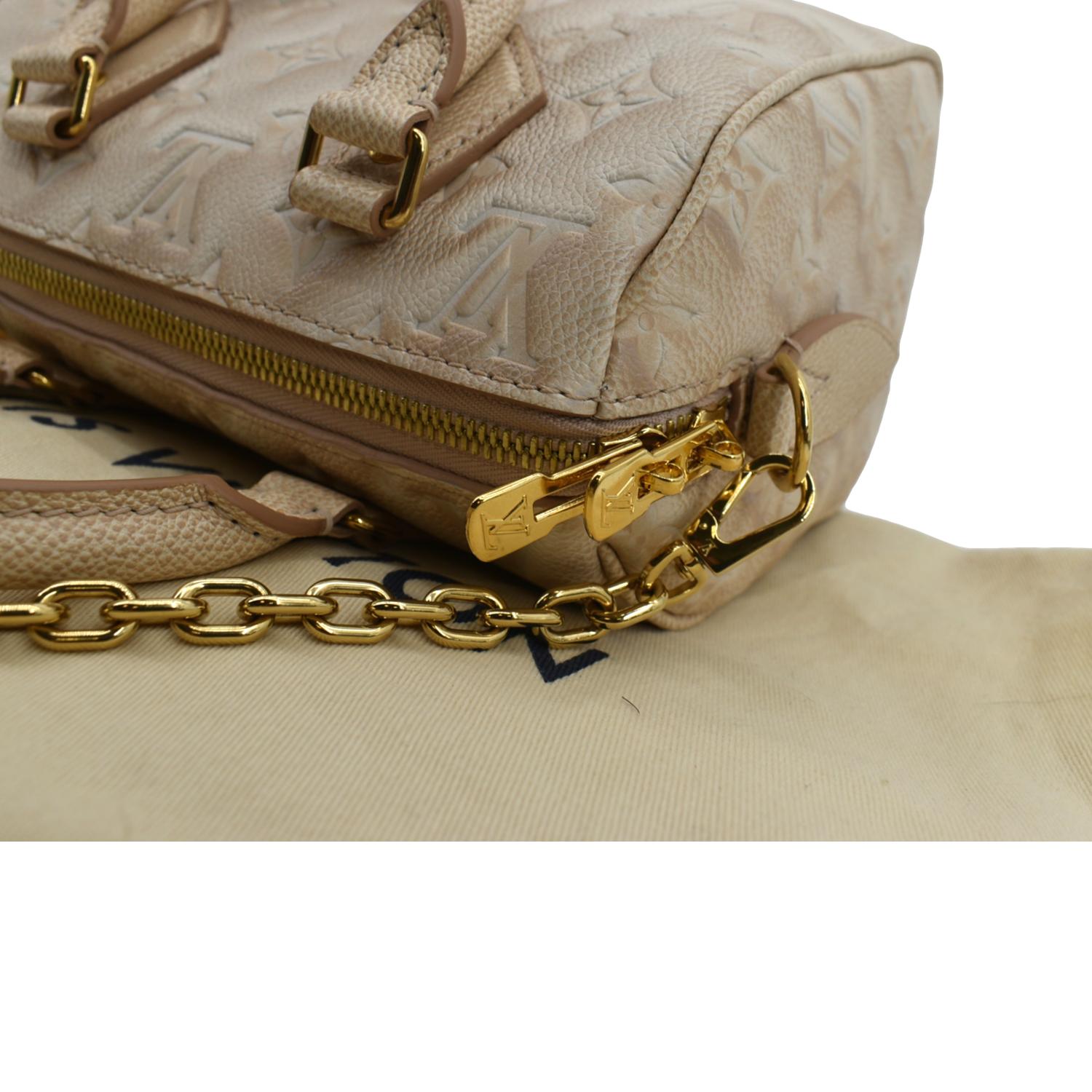 Louis+Vuitton+Speedy+Bandouliere+Shoulder+Bag+20+Beige+Leather for