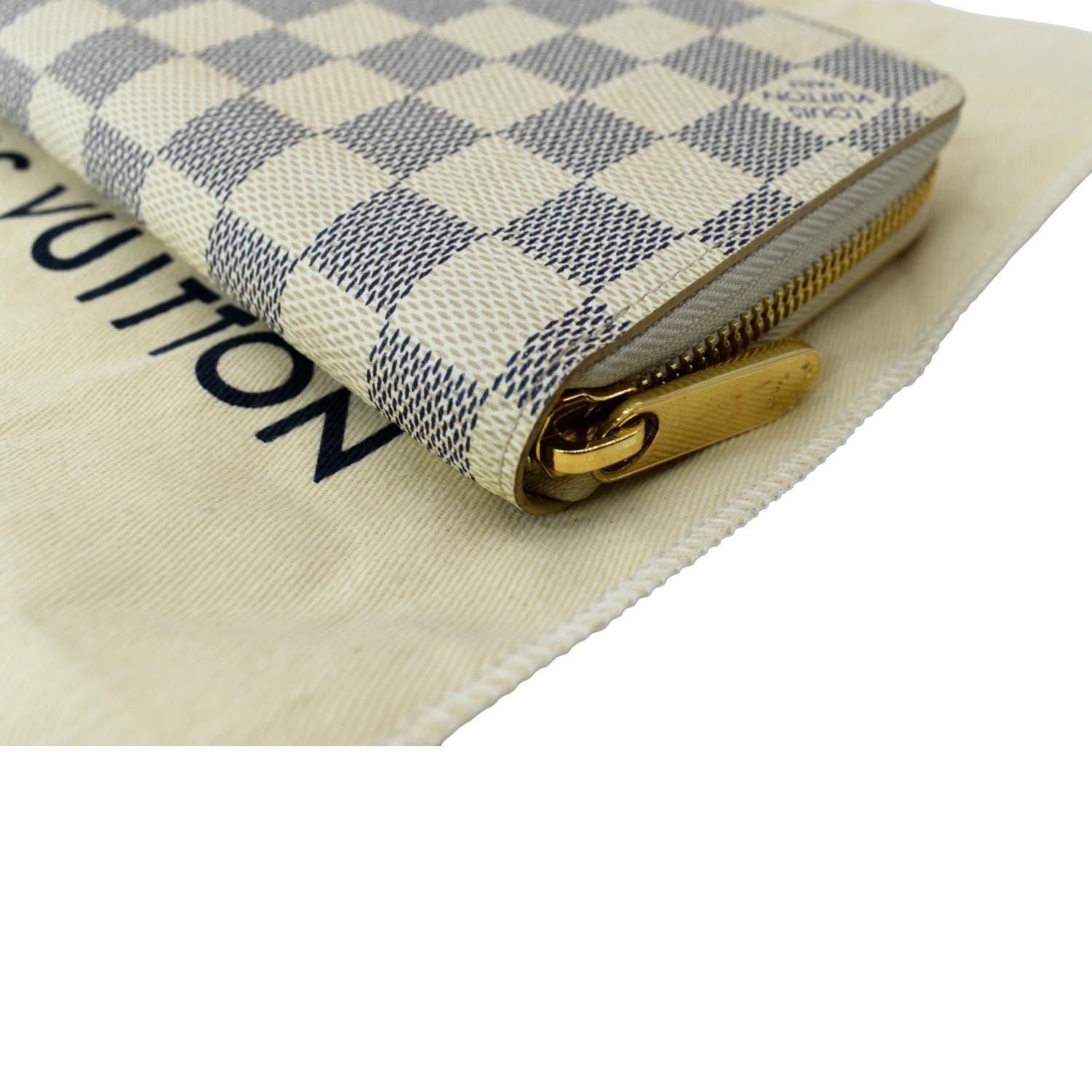 Louis Vuitton White Damier Spray Double Zipped Card Holder