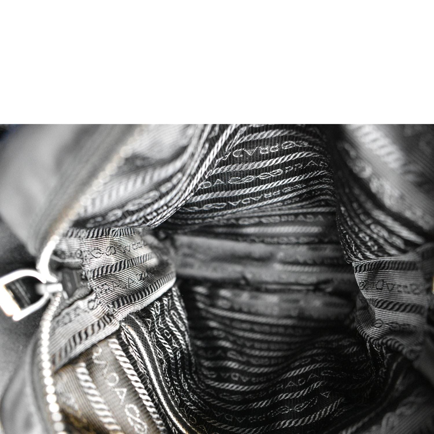 Prada Re-Nylon and Leather Shoulder Bag - Black