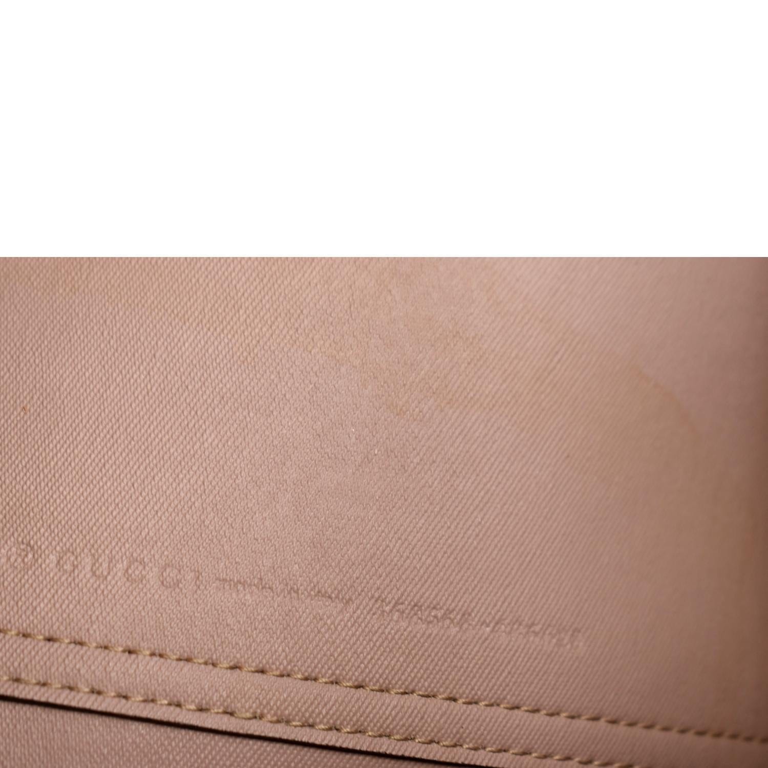 GUCCI Reversible GG Supreme Canvas Leather Tote Bag Beige
