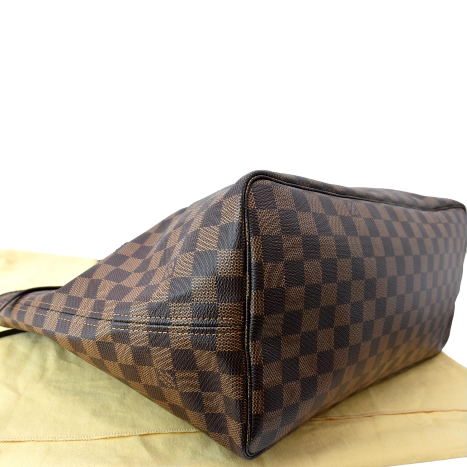 AUTHENTIC LOUIS VUITTON N51106 Damier Ebene Neverfull GM Tote Bag