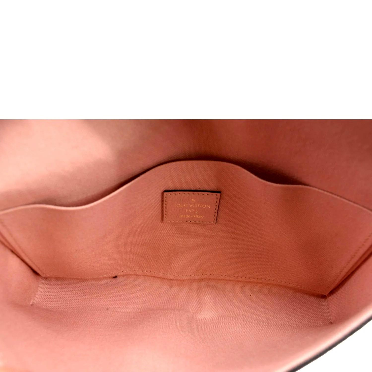 Pink Louis Vuitton Monogram Empreinte Pochette Felicie Crossbody Bag