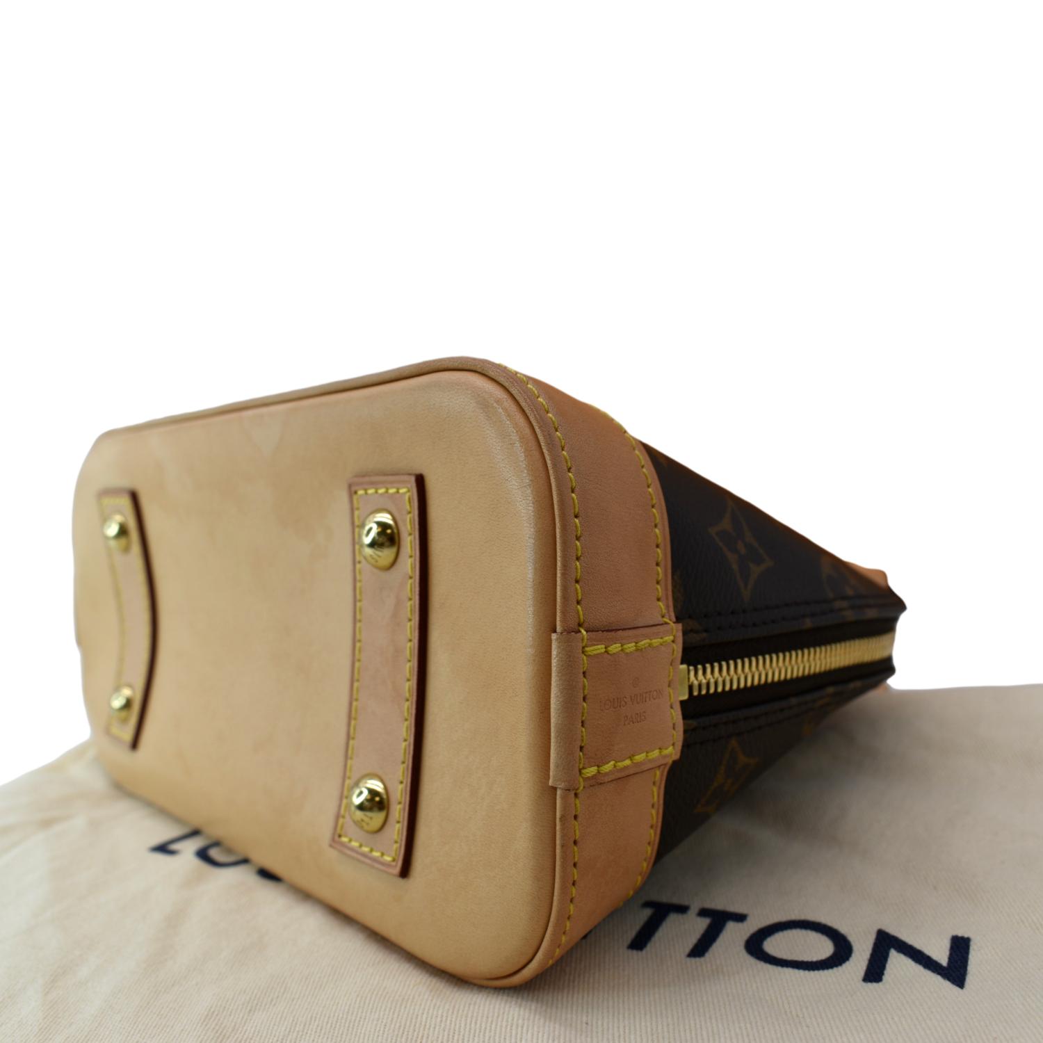 Alma bb cloth handbag Louis Vuitton Brown in Cloth - 36716000