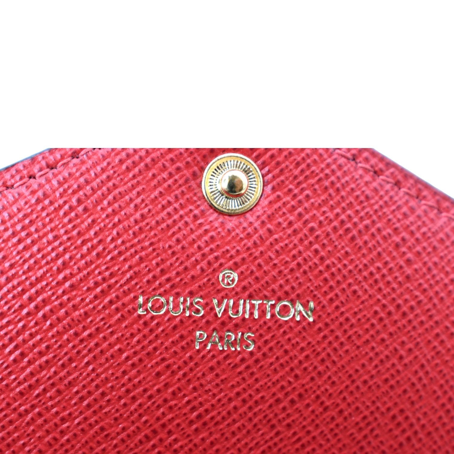 Louis Vuitton Damier Ebene Red Lining Josephine Wallet N63543 *Brand New*