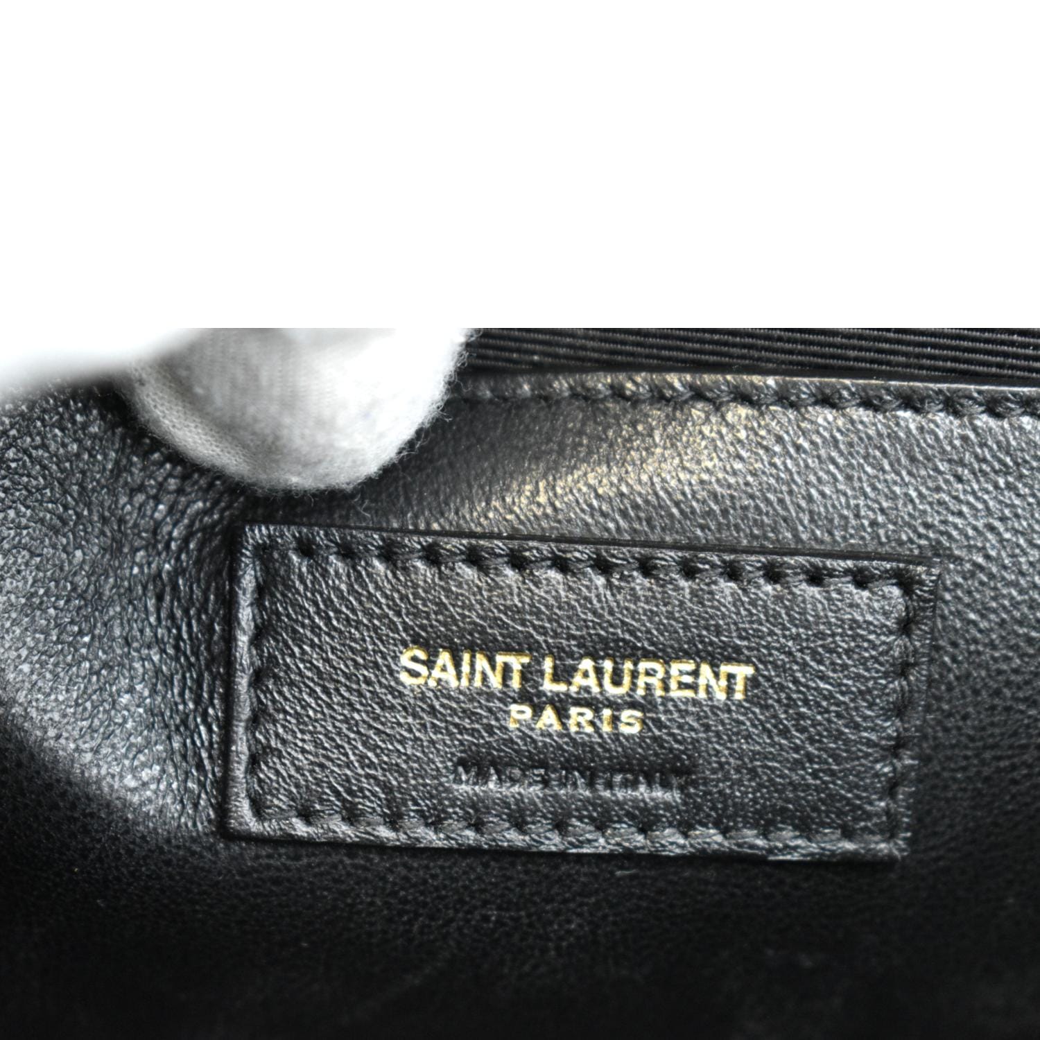 YVES SAINT LAURENT Medium Envelope Leather Chain Shoulder Bag Maroon