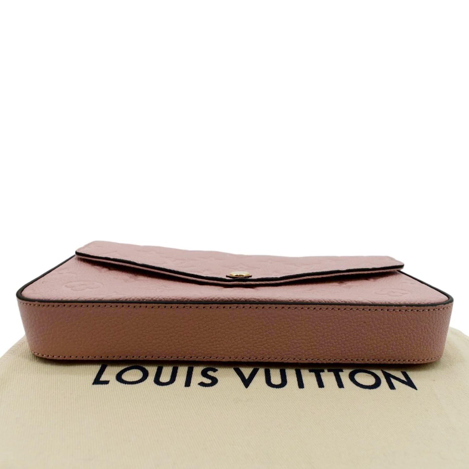 LOUIS VUITTON Pochette Felicie Empreinte Leather Crossbody Bag