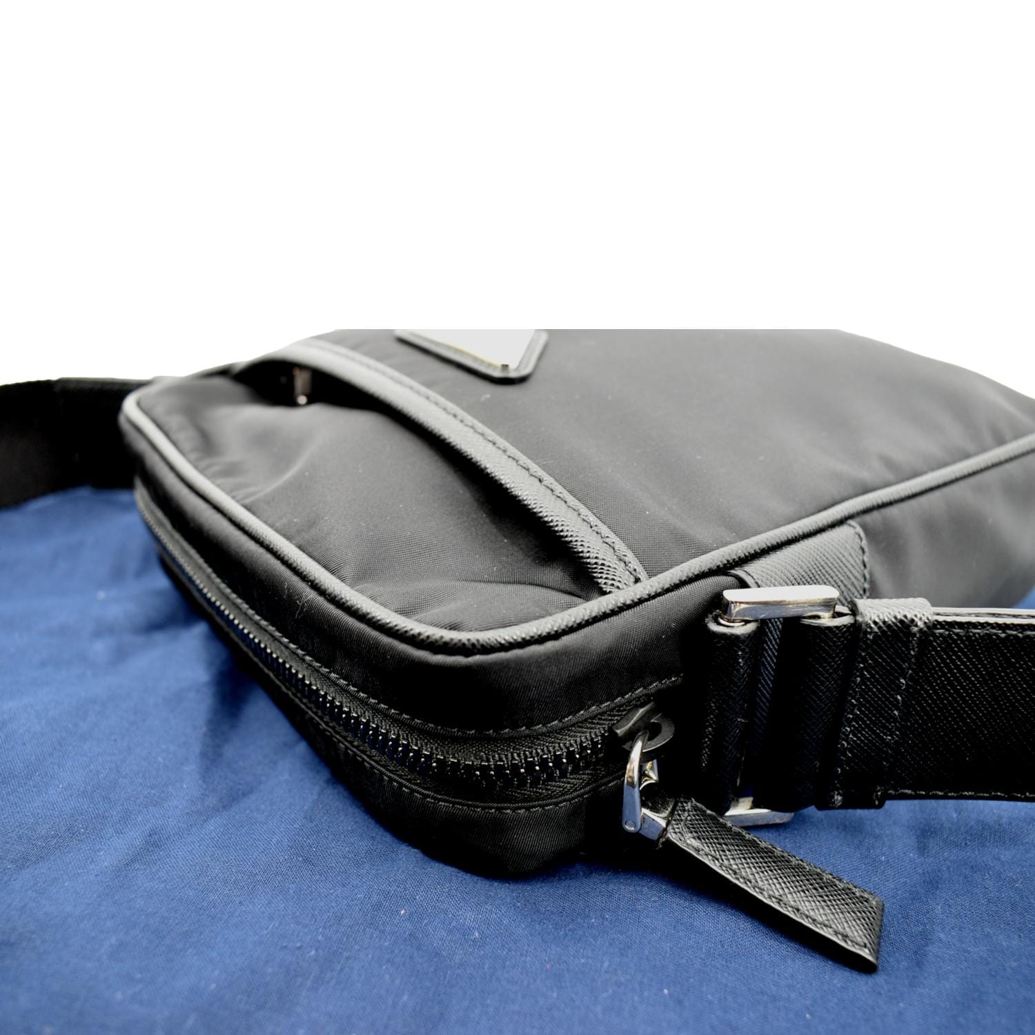 Prada - Re-Nylon and Saffiano leather phone Bag Black