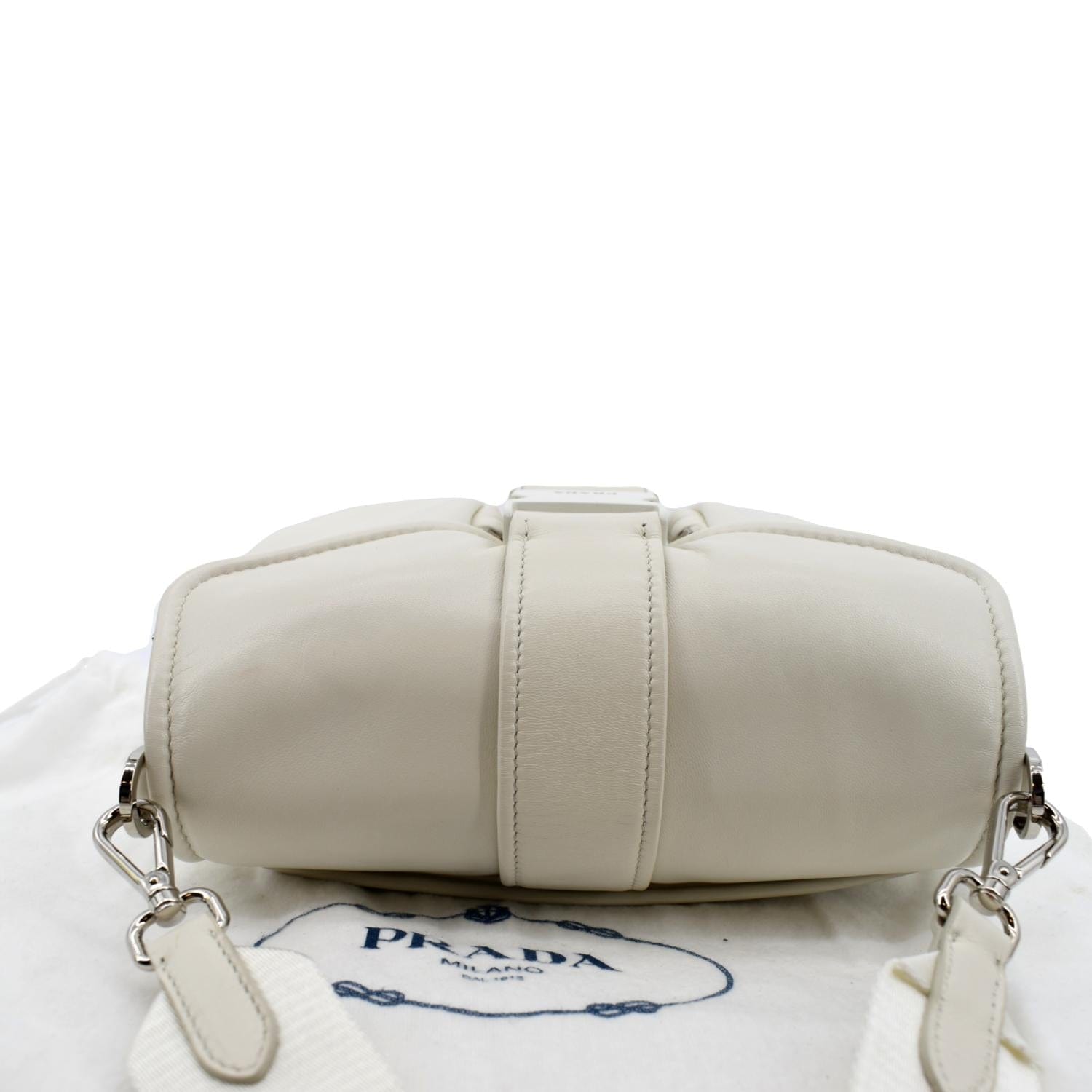 White Nappa Leather Pocket Bag