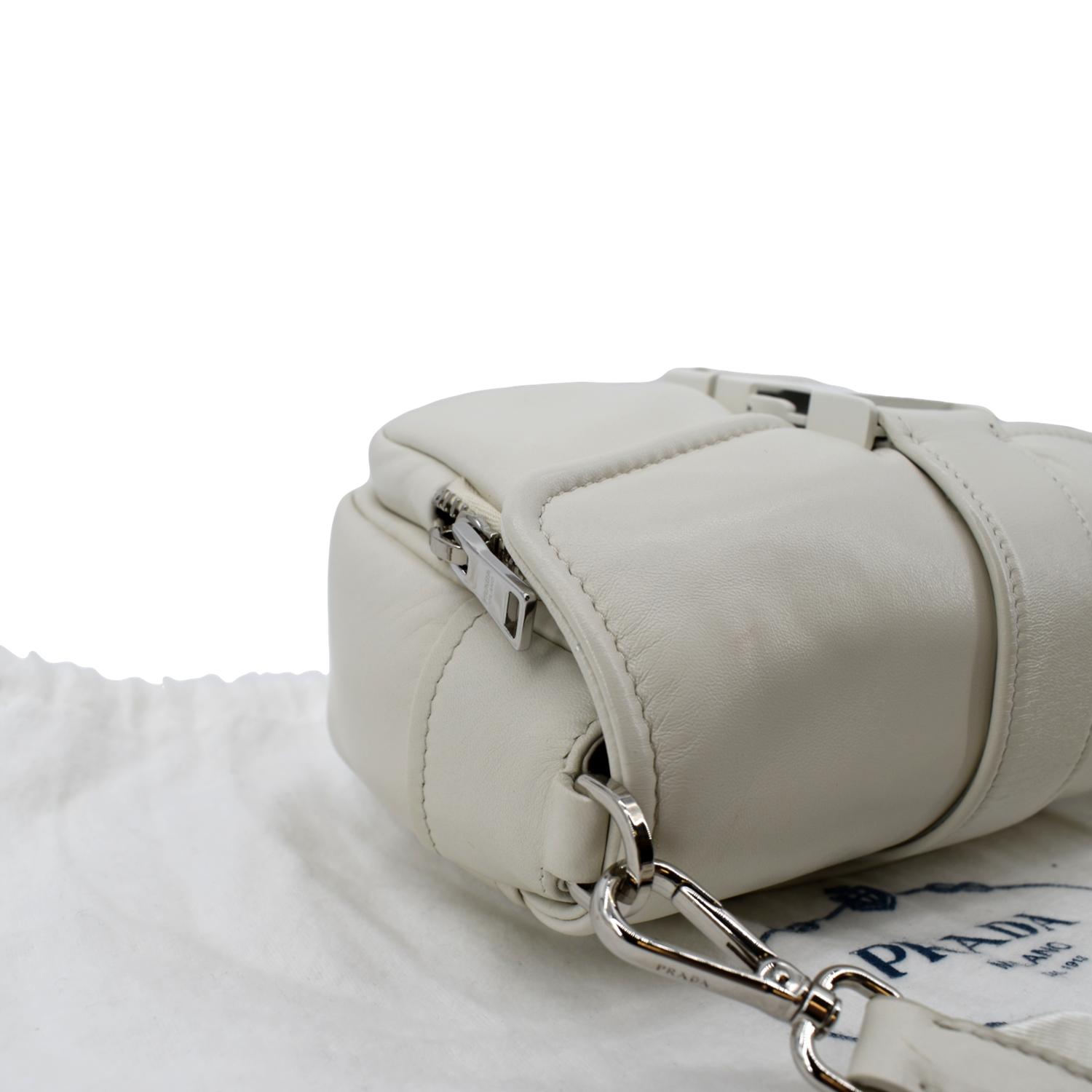 Prada Pattina Shoulder Bag in White