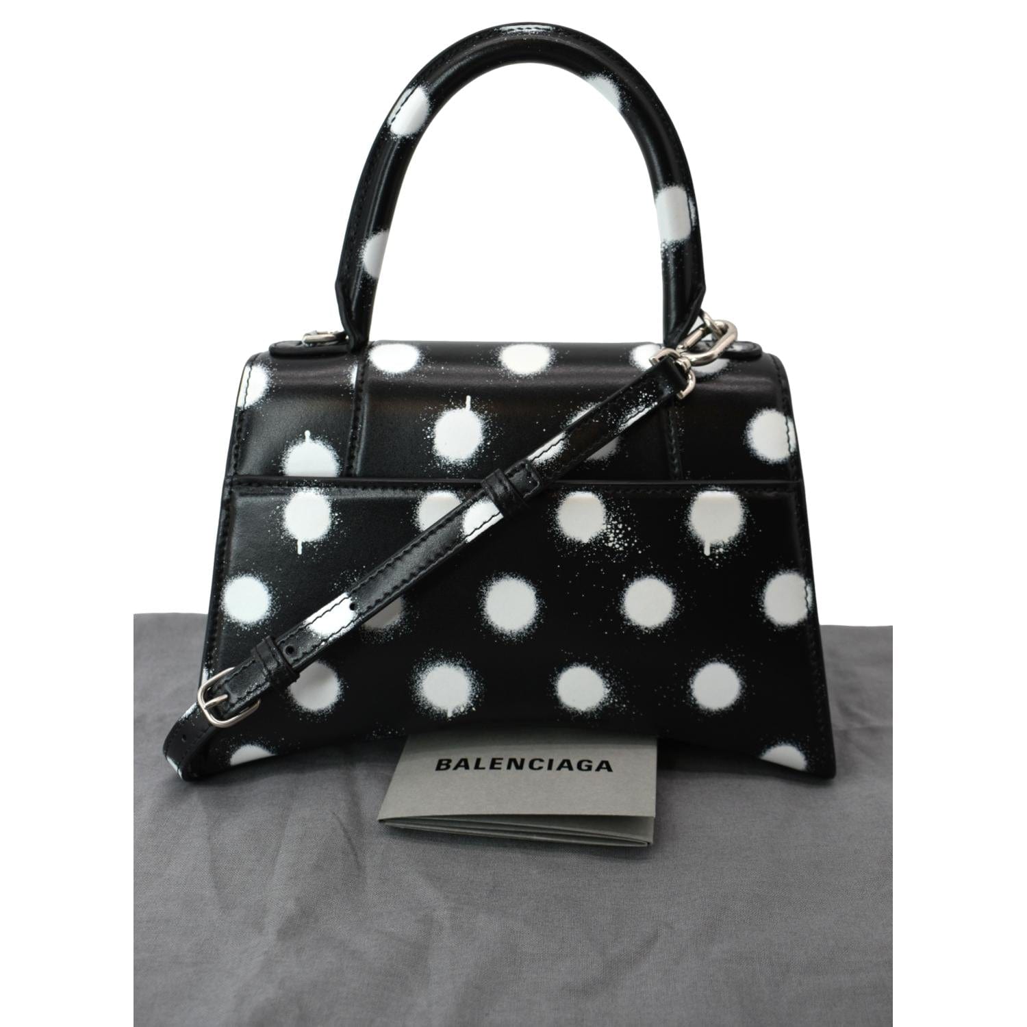 Balenciaga Hourglass Top-Handle Tote Bag - Black
