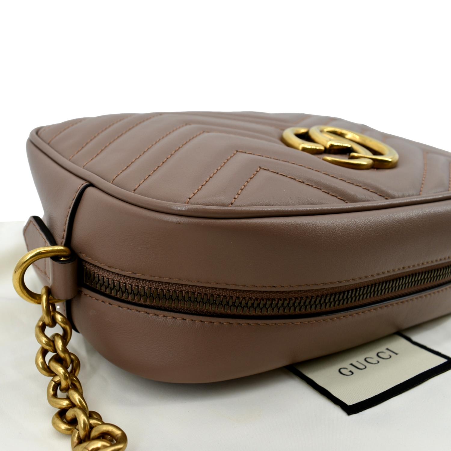 Gucci GG Marmont Camera Bag Matelasse Mini Light Pink in Leather