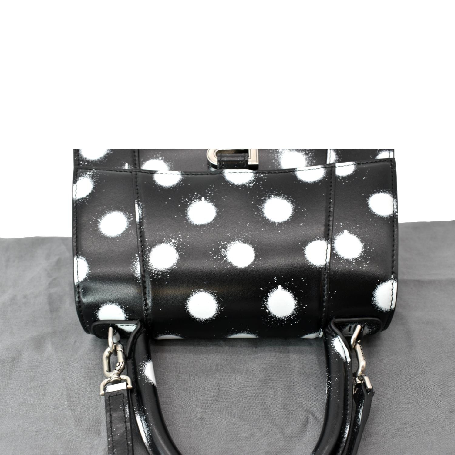 Balenciaga Polka-Dot Bucket Bag - Black
