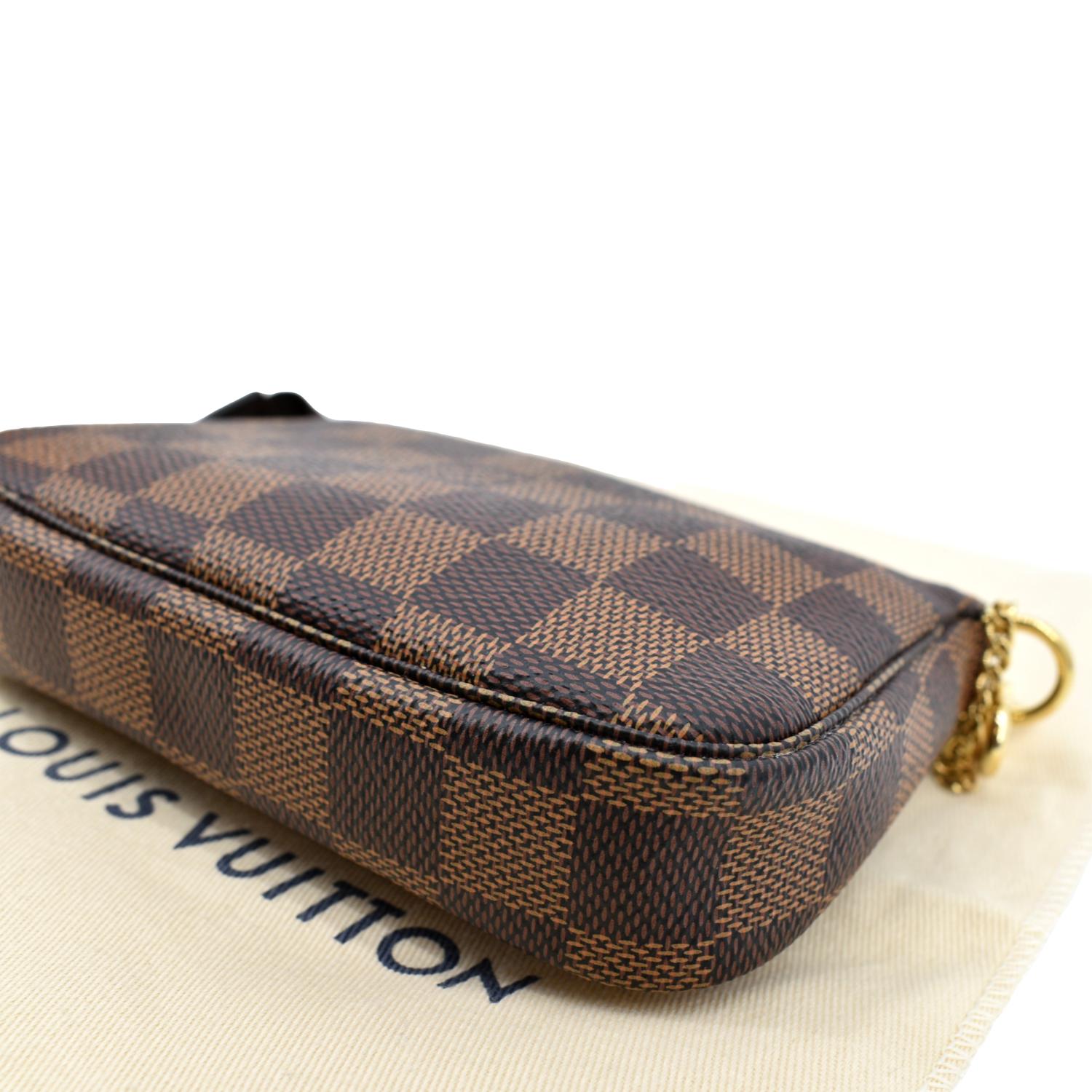 Louis Vuitton, Bags, New Authentic Louis Vuitton Mini Pochette  Accessories Damier Ebene