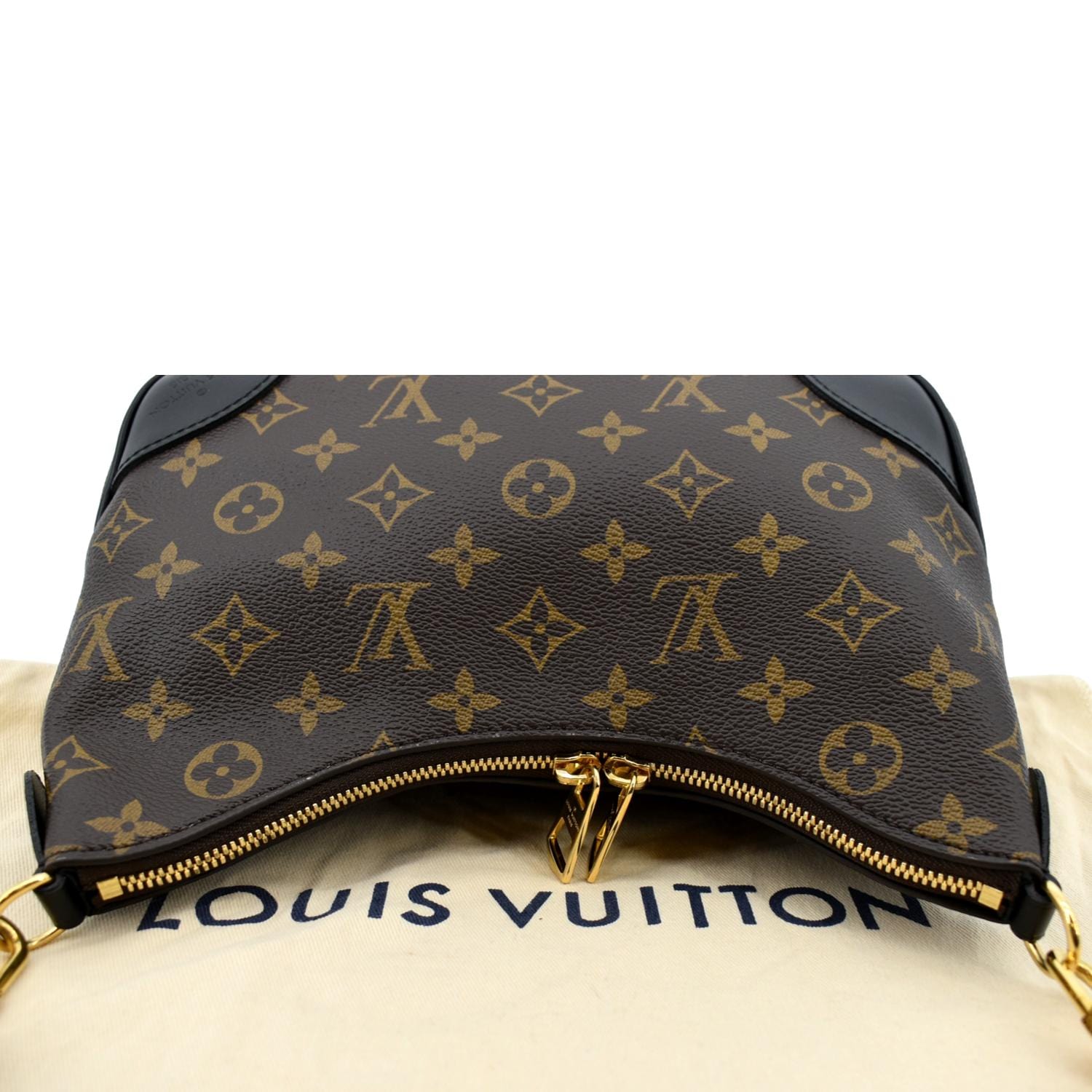 Louis Vuitton Boulogne mm Monogram Canvas Shoulder Bag Black