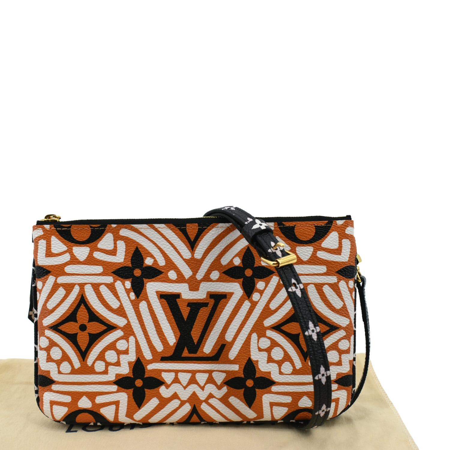 Sell Prada Orange Double Pochette Crossbody Bag - Orange