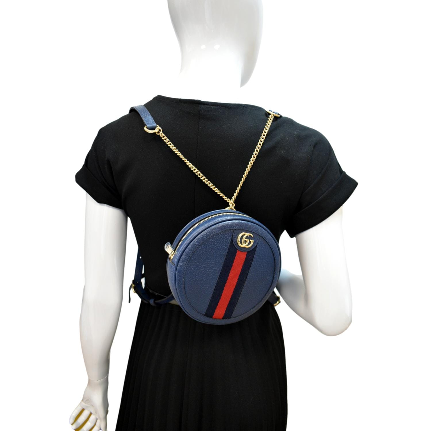 Gucci Ophidia Round Shoulder Bag GG Velvet Mini Red 11333885