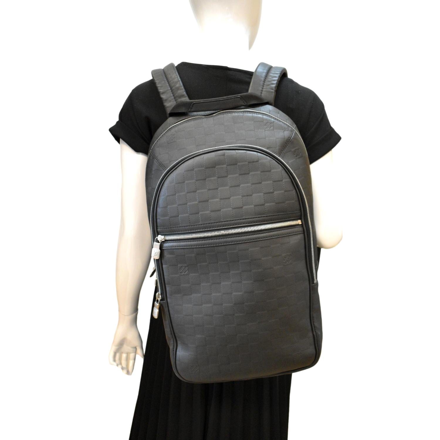 Michael backpack leather bag Louis Vuitton Black in Leather - 37140902