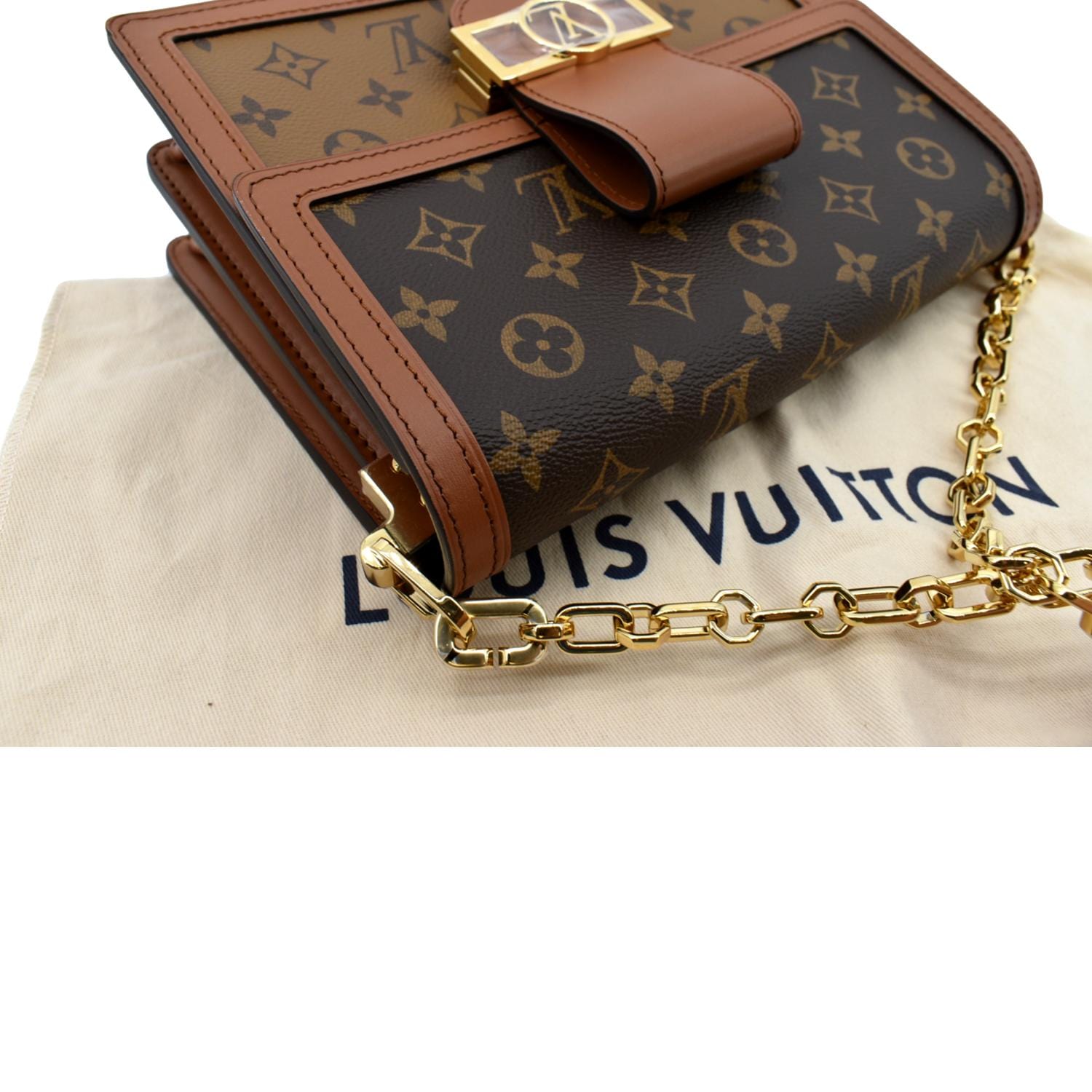 100% Authentic Louis Vuitton Dauphine Shoulder Bag Reverse