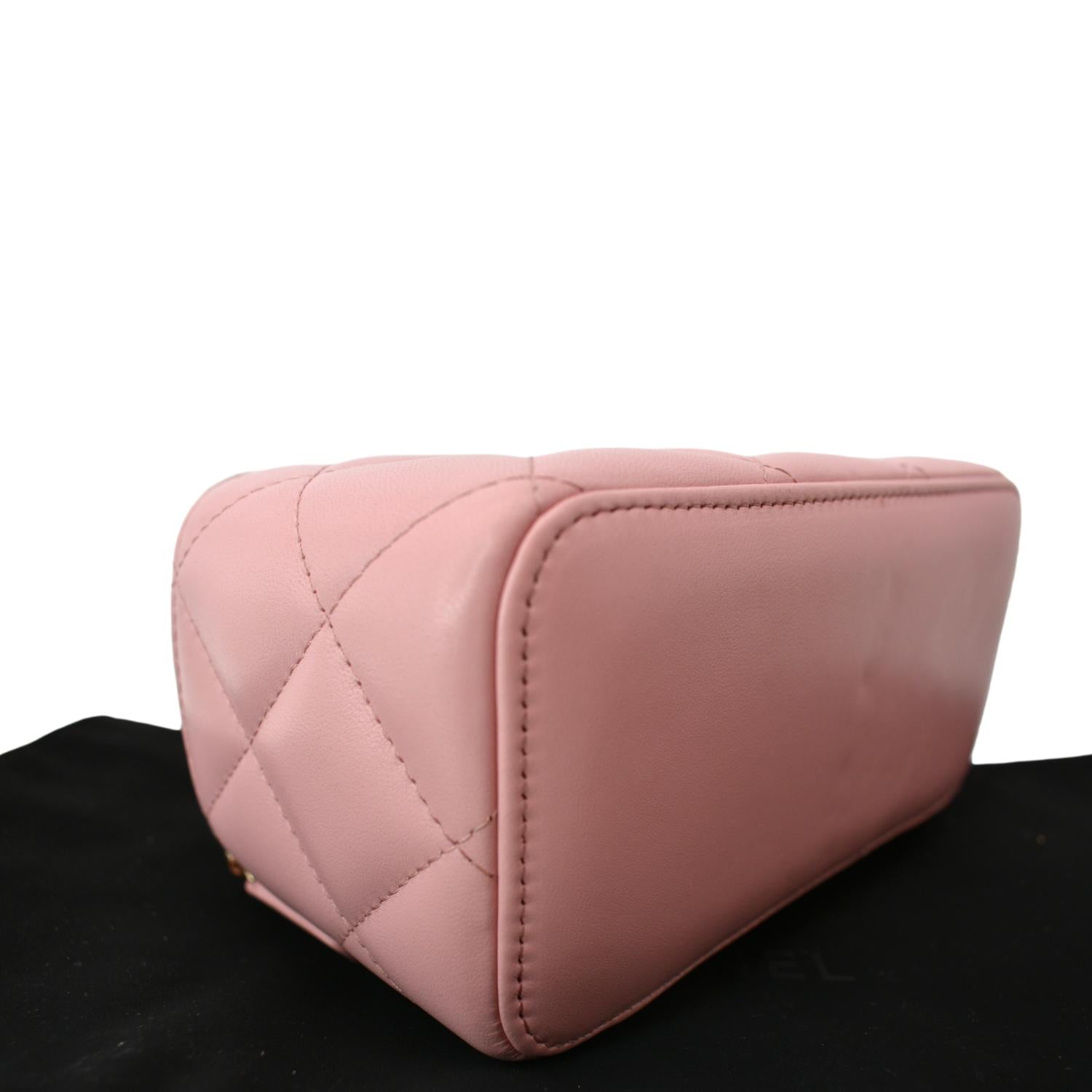 Pale Pink Quilted Bee Cross Body Bag