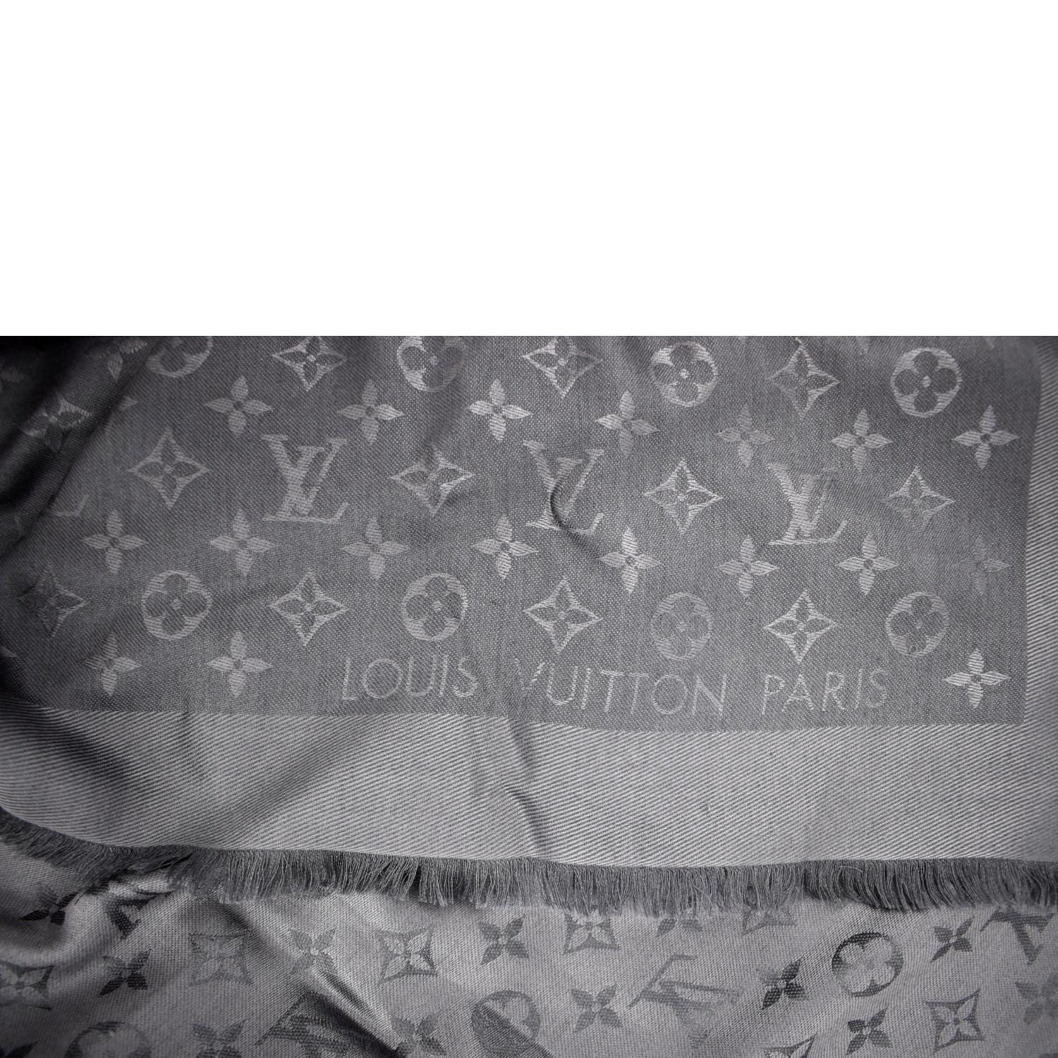 Louis Vuitton - Monogram Classic Shawl - Silk - Gris Souris Grey - Women - Luxury