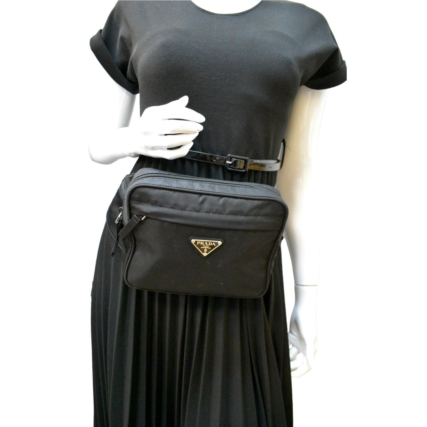 Prada Re-Nylon Belt Bag in Black