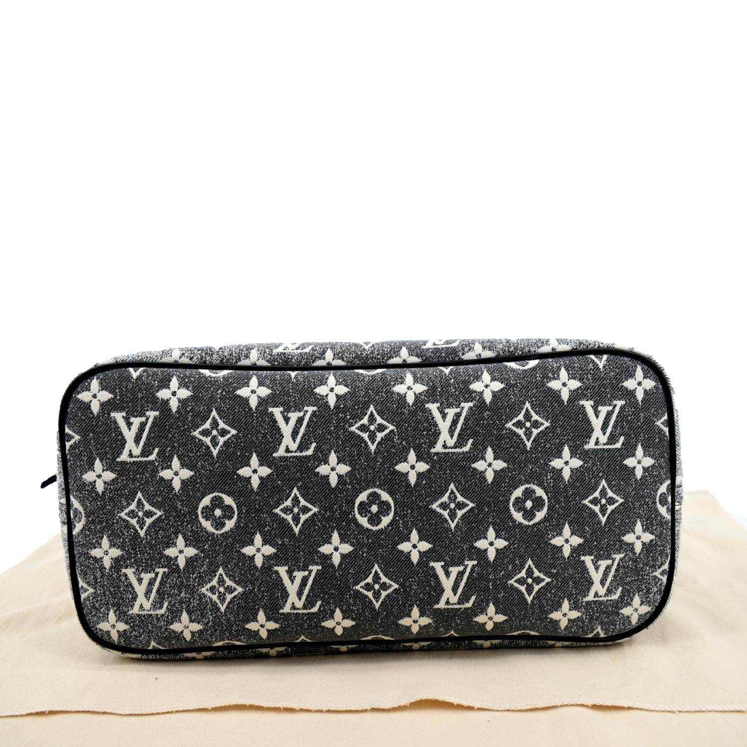 Neverfull clutch bag Louis Vuitton Black in Denim - Jeans - 34222204