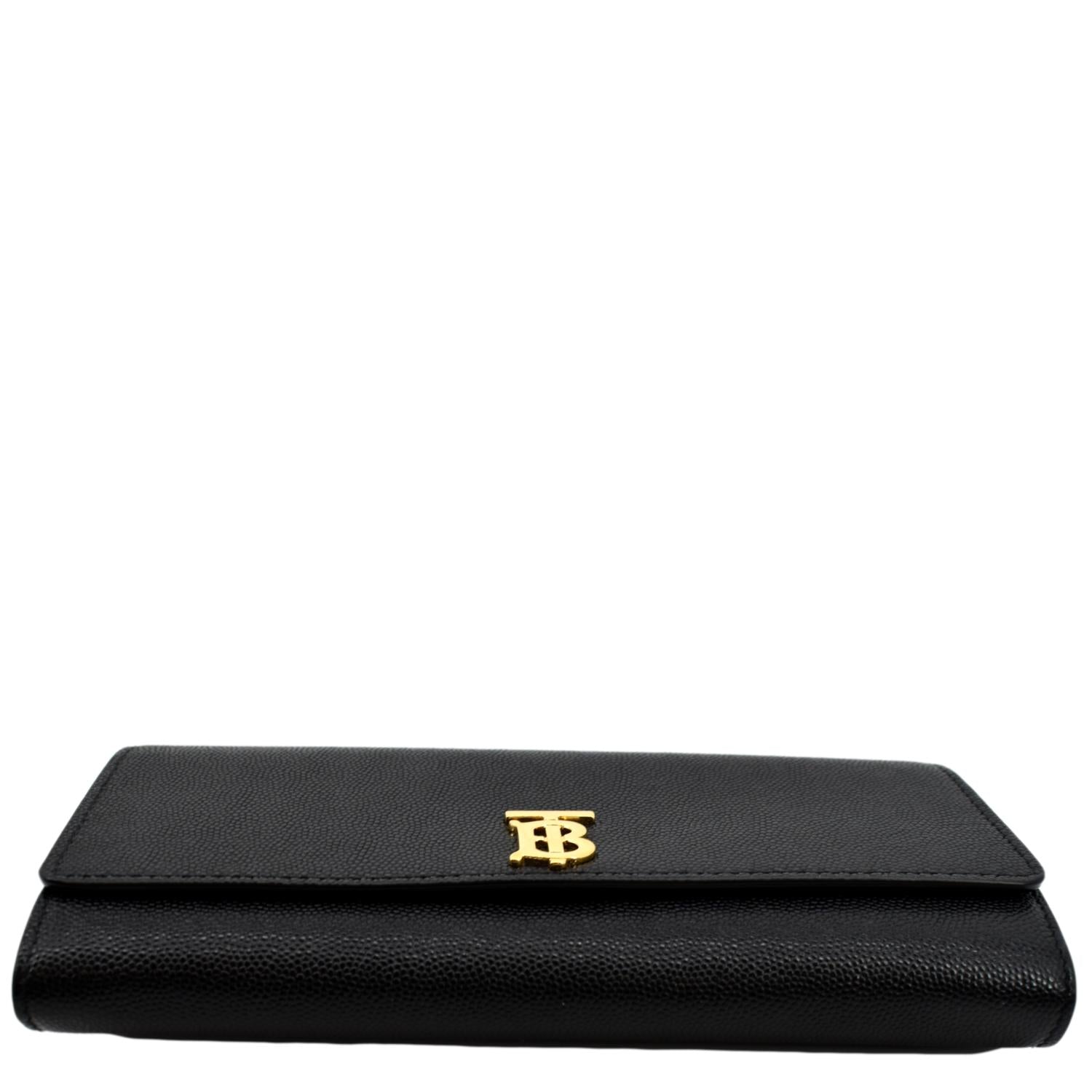 Burberry Monogram Motif Leather Travel Pouch