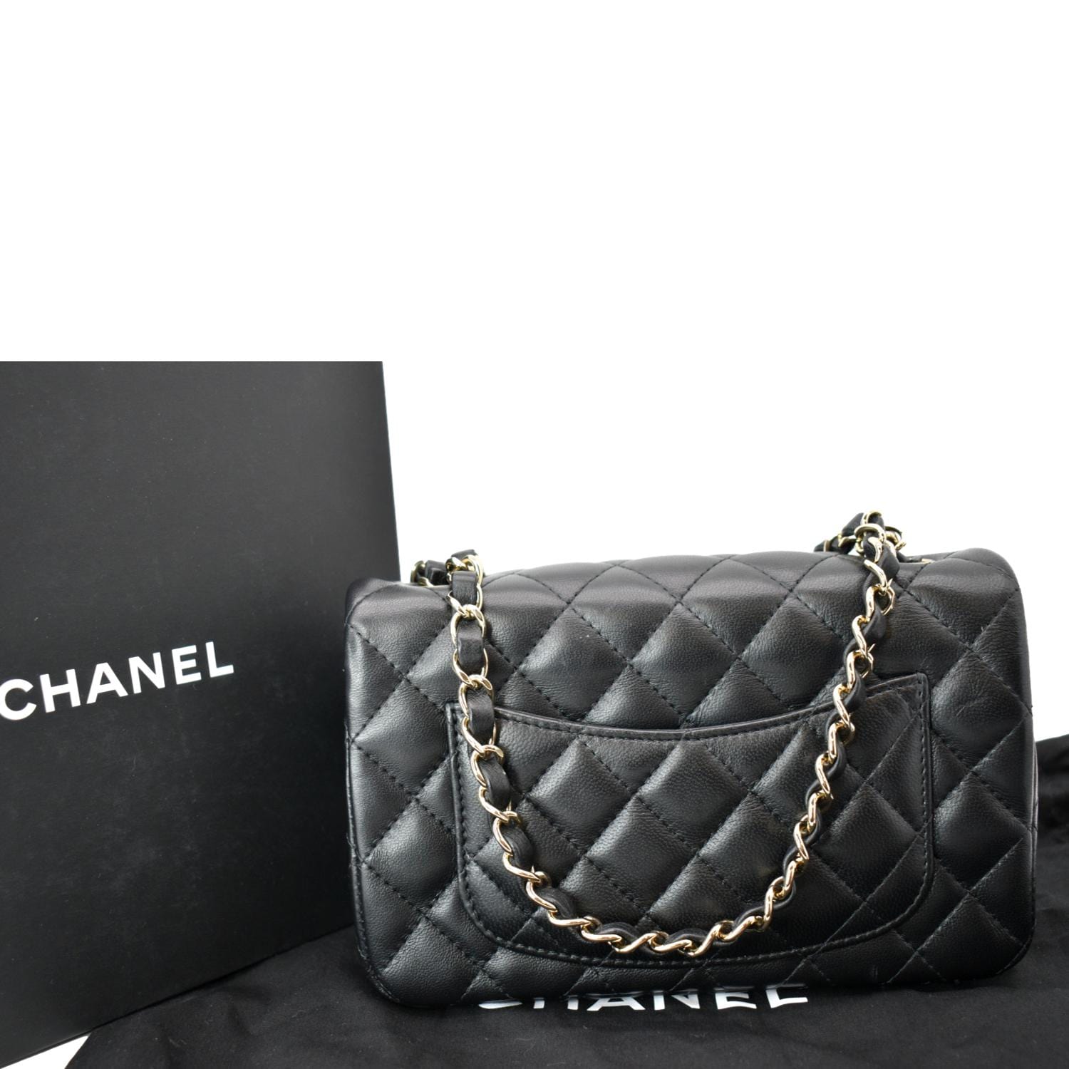 Chanel Mini Black Quilted Lambskin Rectangular Classic