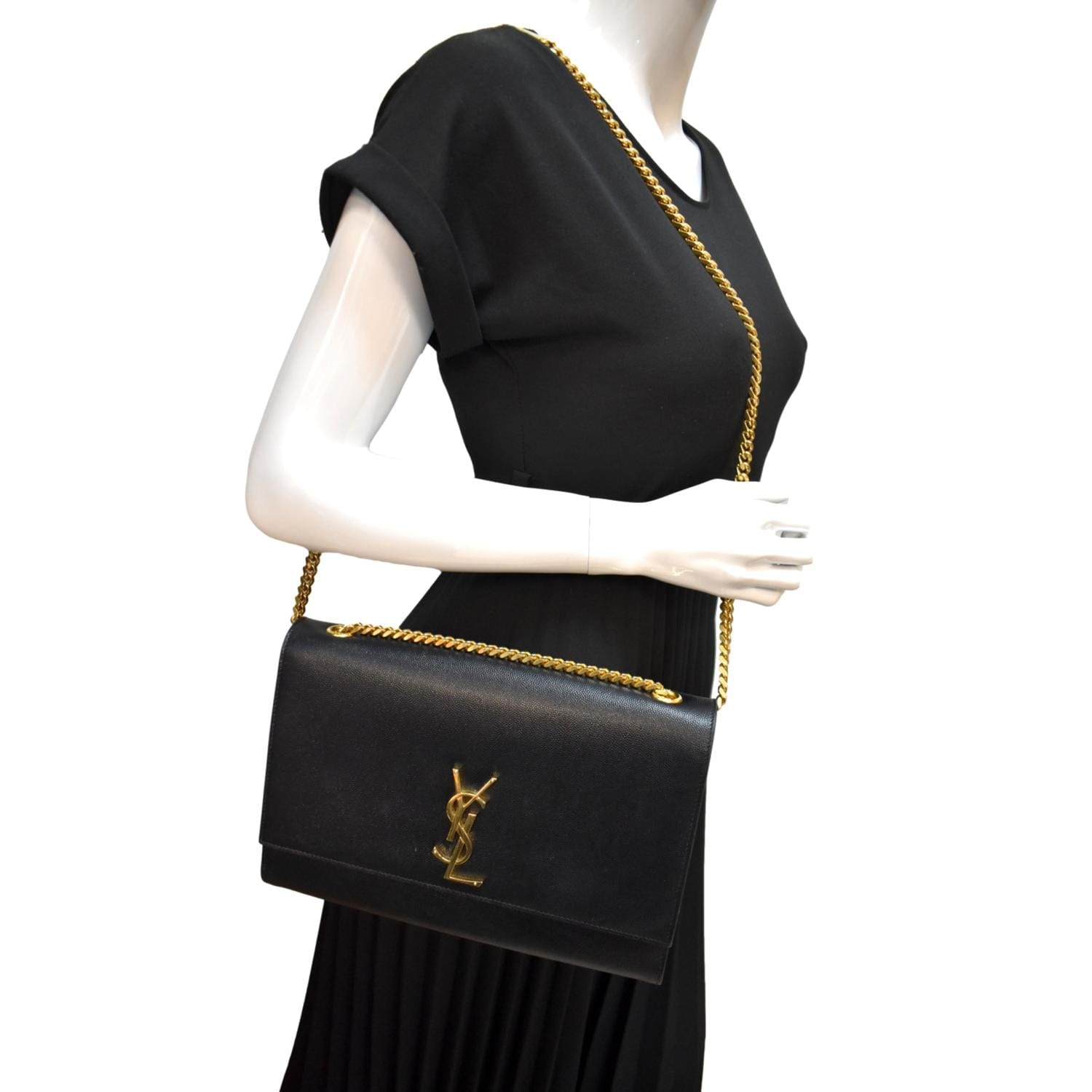 Saint Laurent medium Kate Monogram shoulder bag - Black