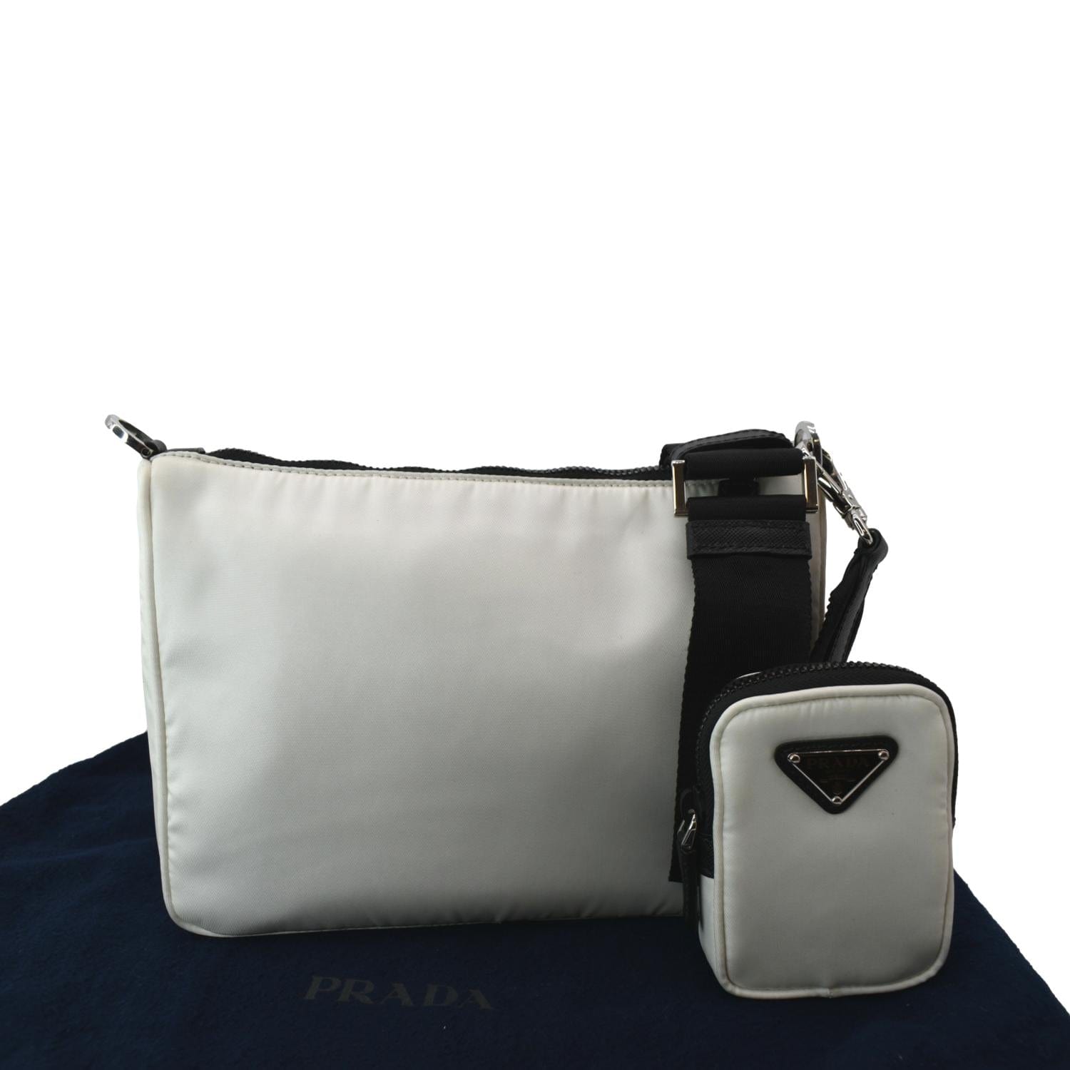 Leather crossbody bag Prada White in Leather - 29881699