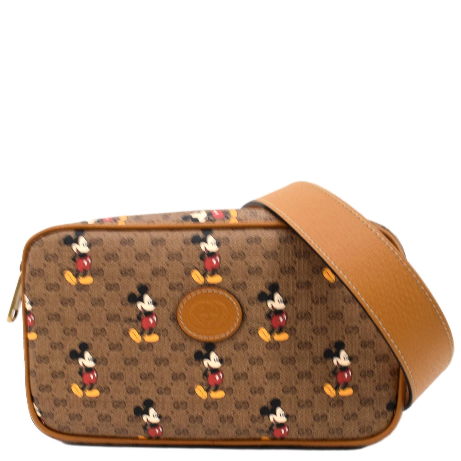 Gucci X Disney Shoulder Bag Mini Gg Supreme Mickey Mouse Beige