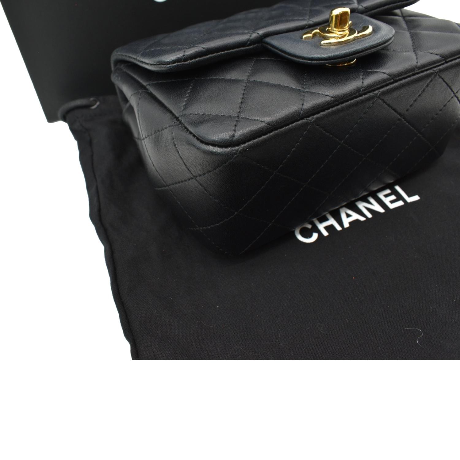 Chanel Black Mini Square Caviar Flap Bag