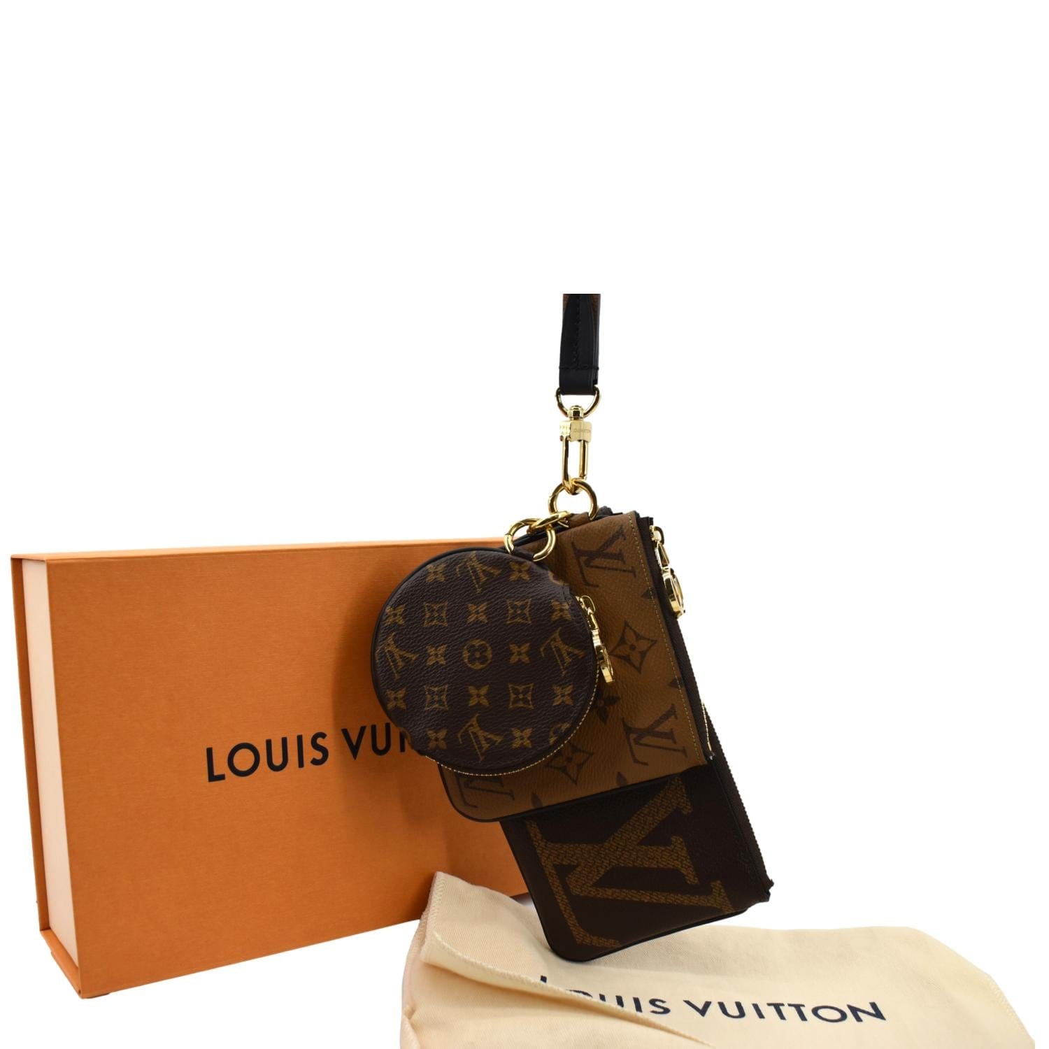 Louis Vuitton Trio Square Pouch Reverse Monogram Canvas