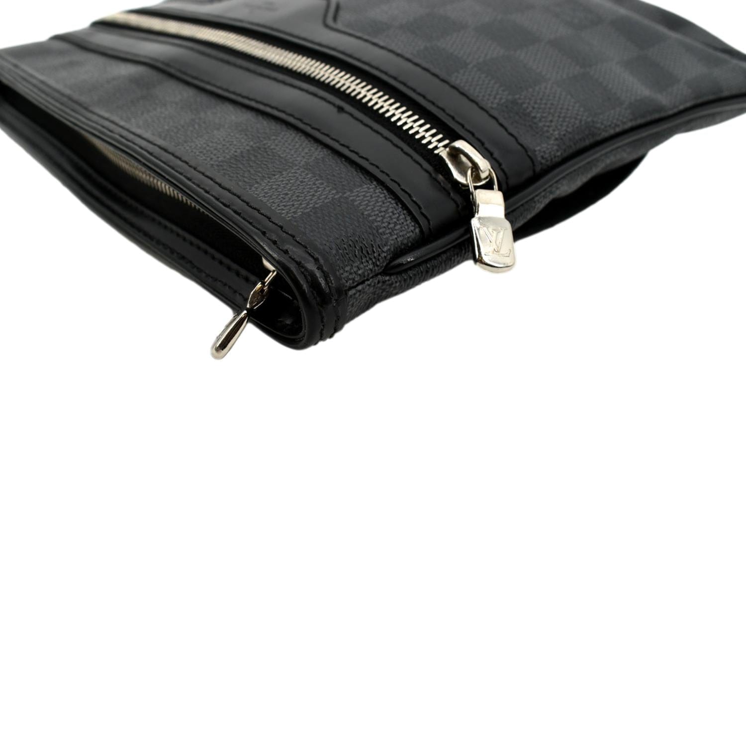 LOUIS VUITTON Pochette Bosphore Damier Azzure Brown Messenger Bag Crossbody  Grey Leather Cotton ref.591180 - Joli Closet