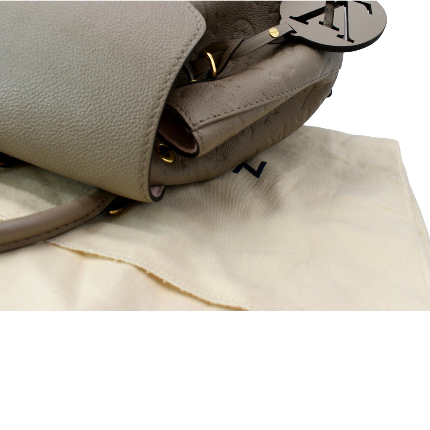 LOUIS VUITTON Beige Monogram Empreinte Leather Montsouris Backpack -  ShopperBoard