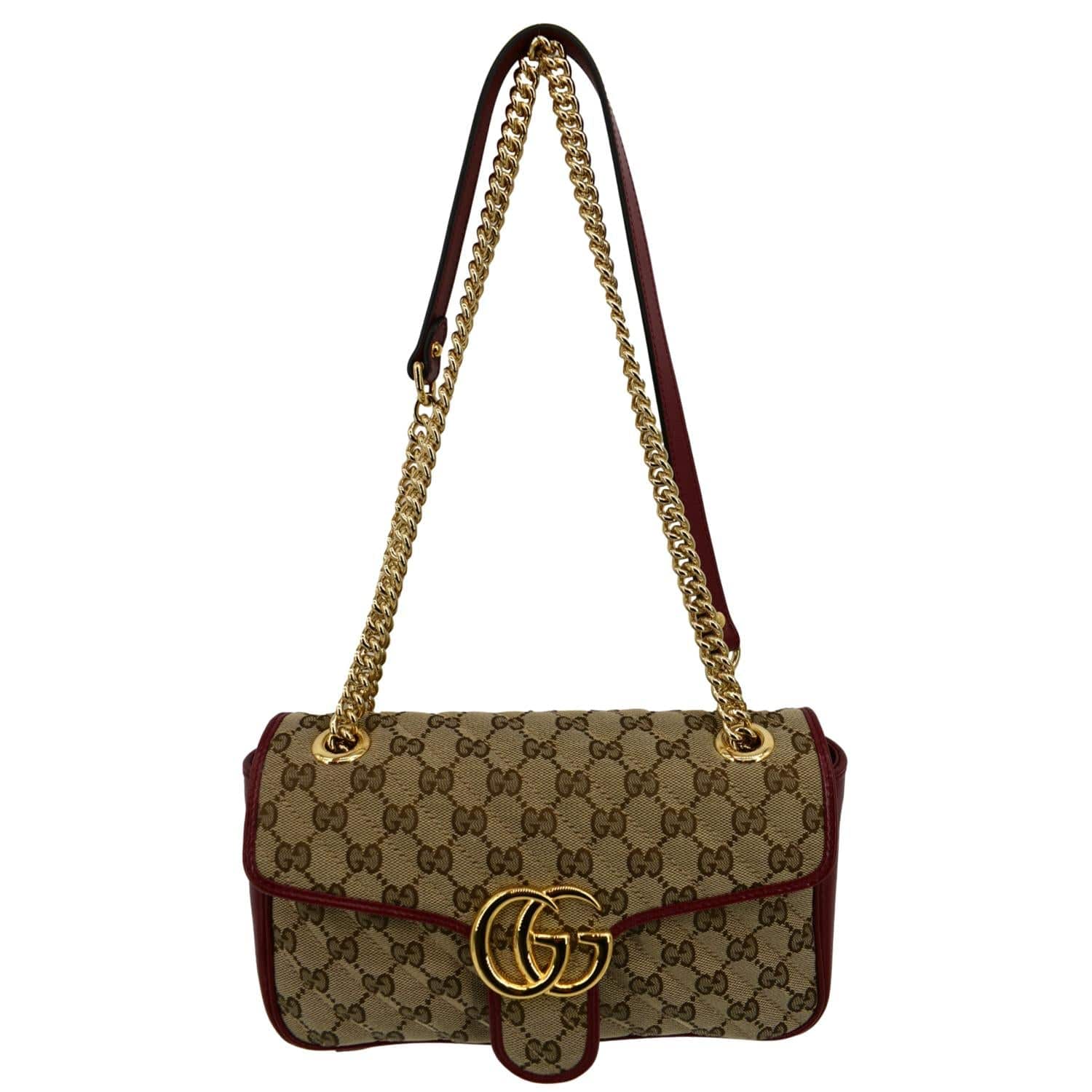 Gucci GG Canvas Small Marmont Matelassé Crossbody Bag 