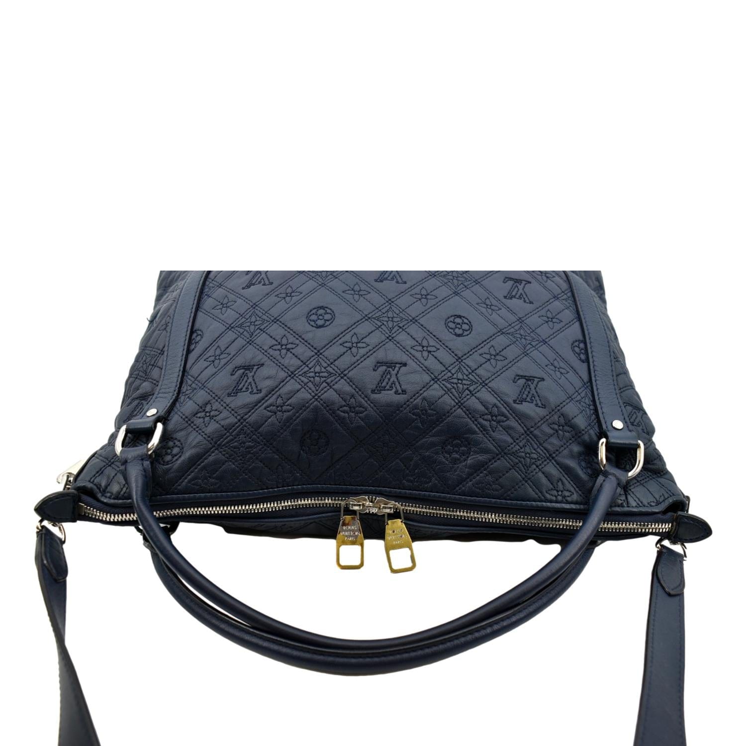 SOLD - LV Antheia Leather Ixia MM in Black Quilted Monogram