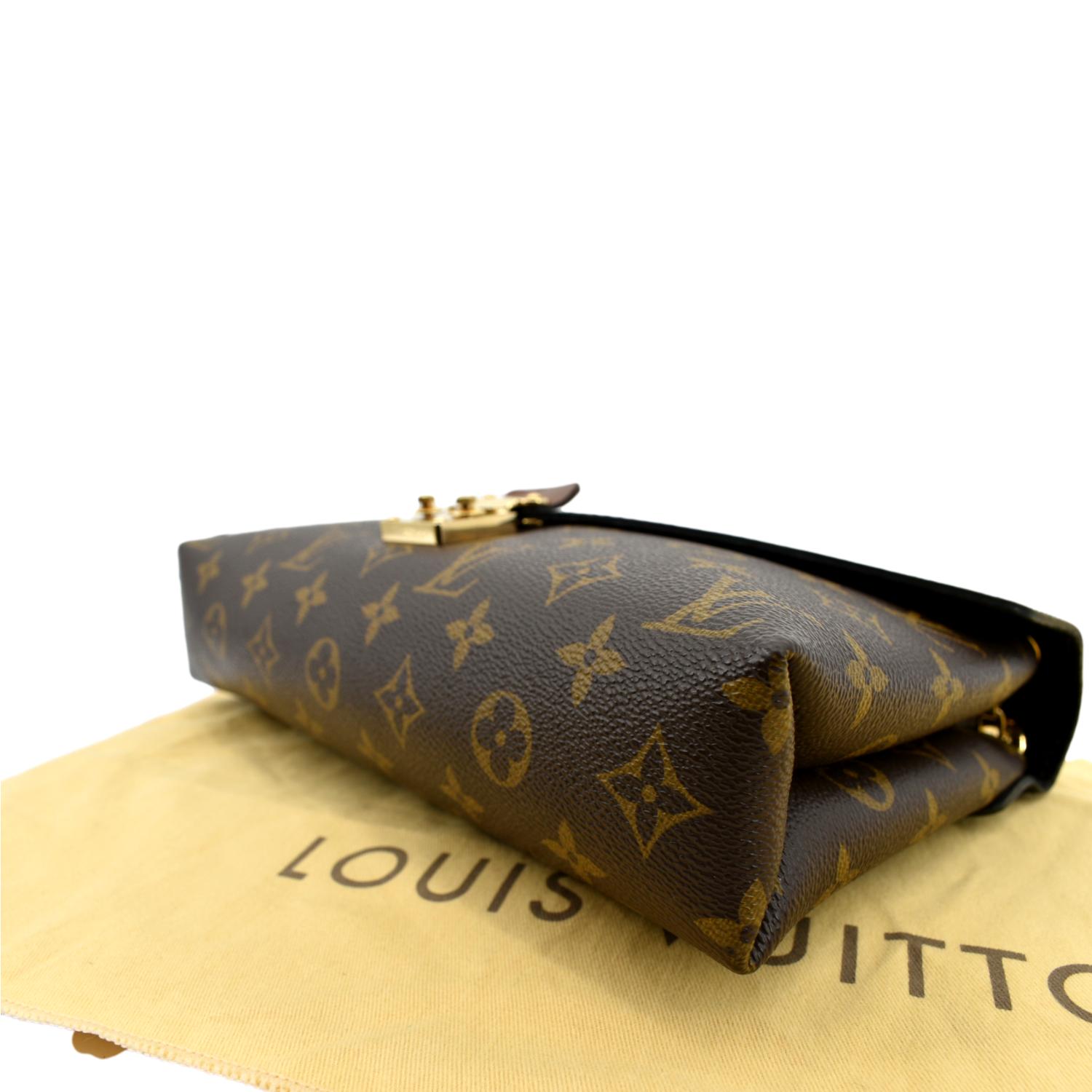 Louis Vuitton Noir Monogram Canvas And Leather Pallas Chain Bag at