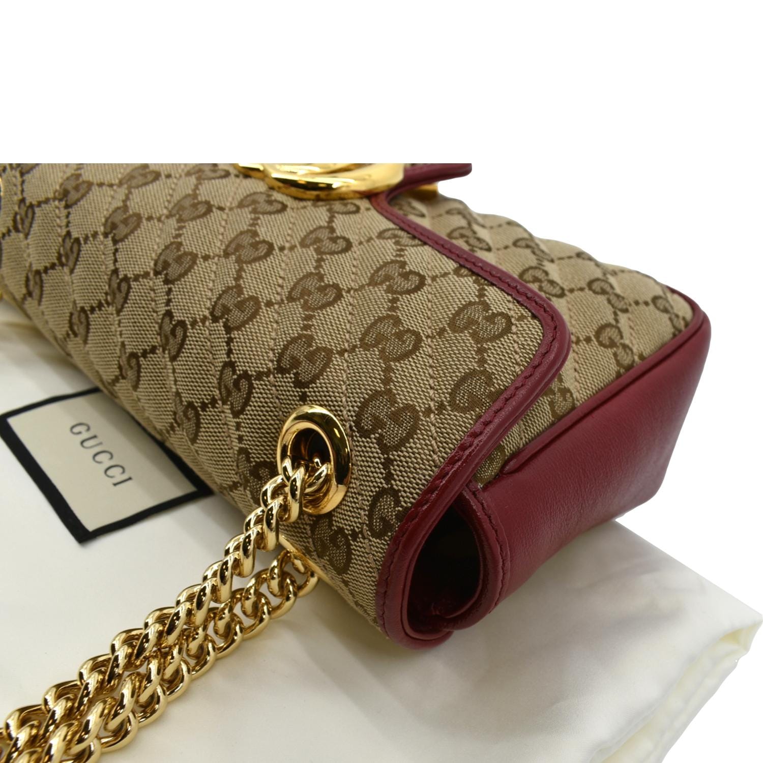 GUCCI Quilted Super Mini GG Marmont Bag