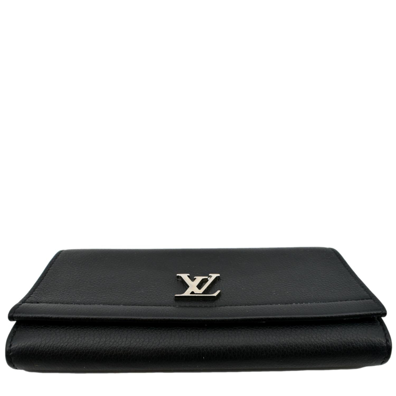 Louis Vuitton Black Lockme II Wallet Beige Leather Pony-style calfskin  ref.968685 - Joli Closet