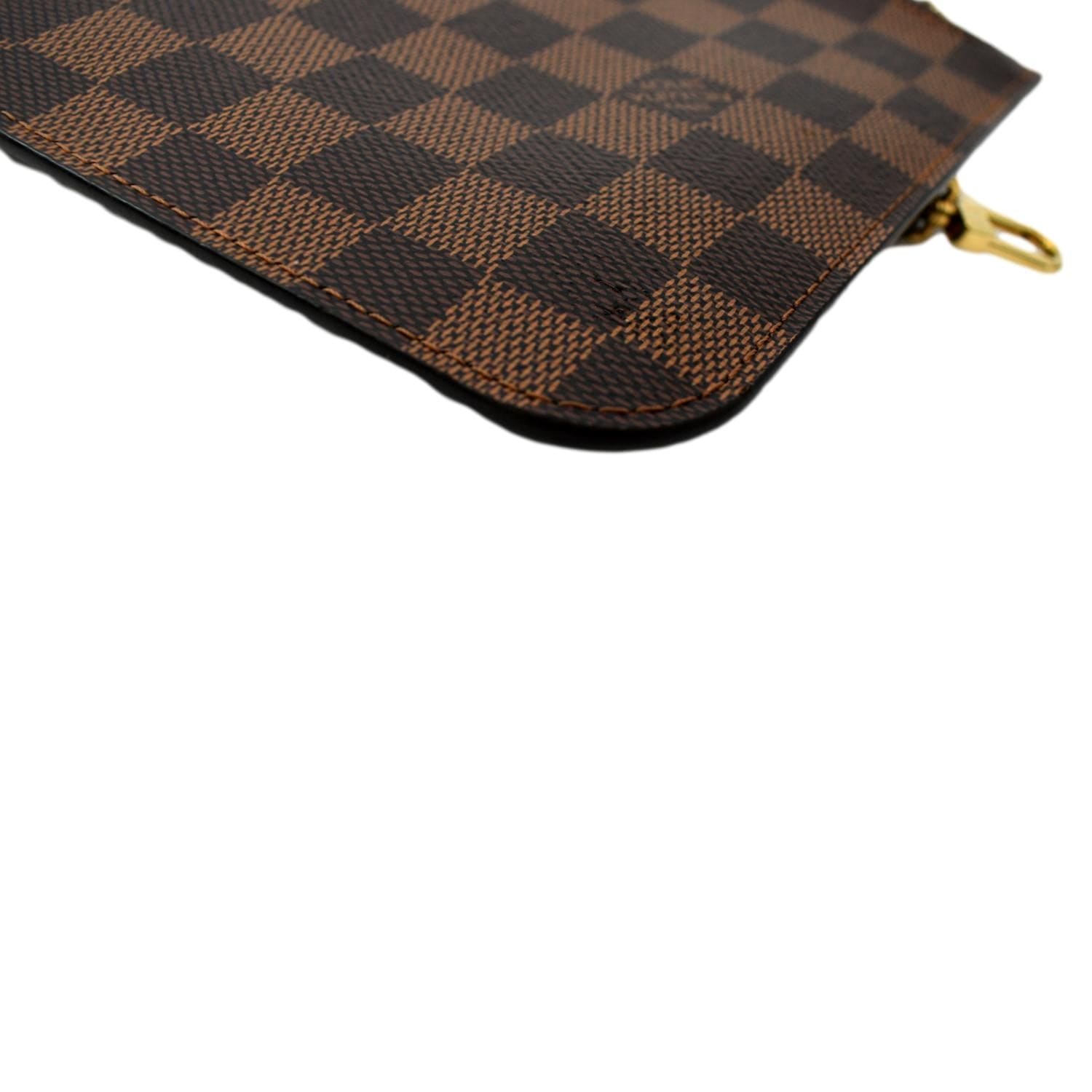 Louis Vuitton Damier Ebene Neverfull Pochette GM or MM Wristlet Leather  ref.599138 - Joli Closet