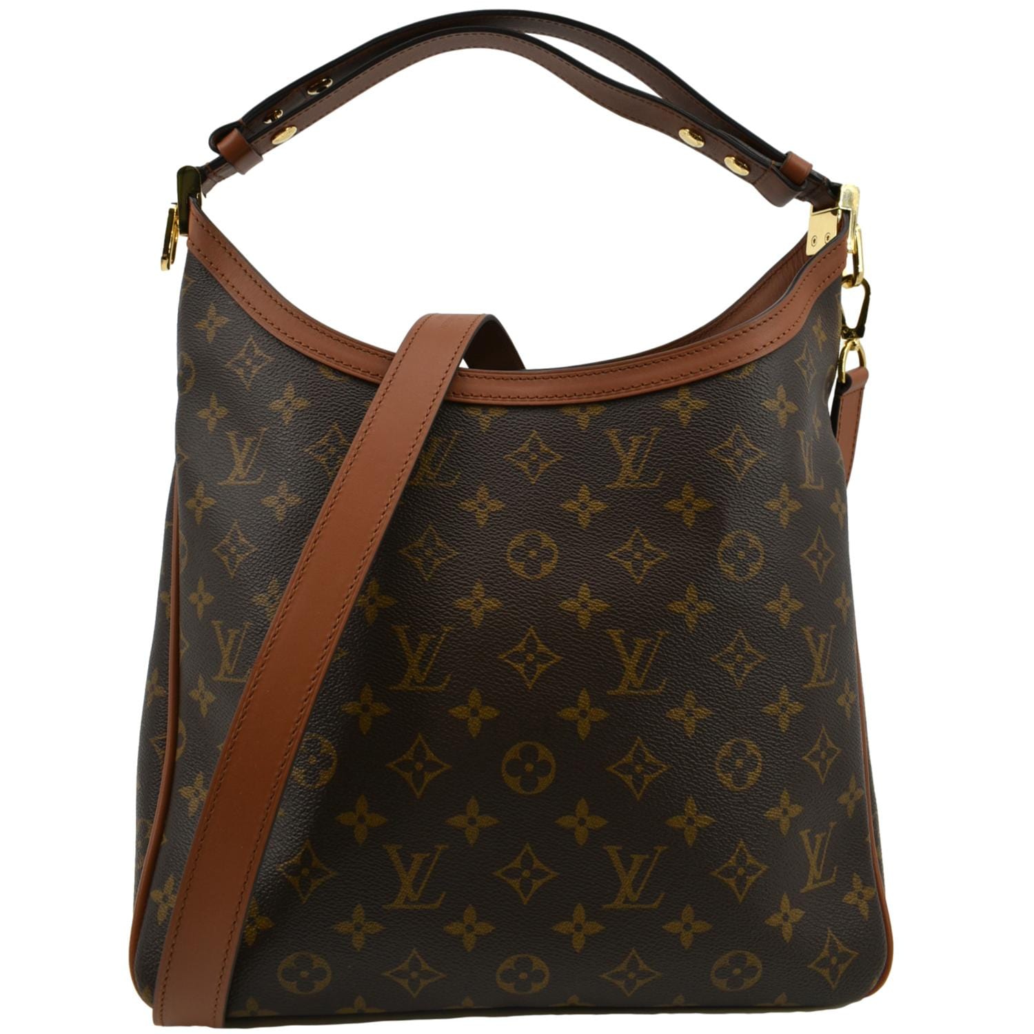 Dauphine hobo cloth crossbody bag Louis Vuitton Brown in Cloth - 32138768