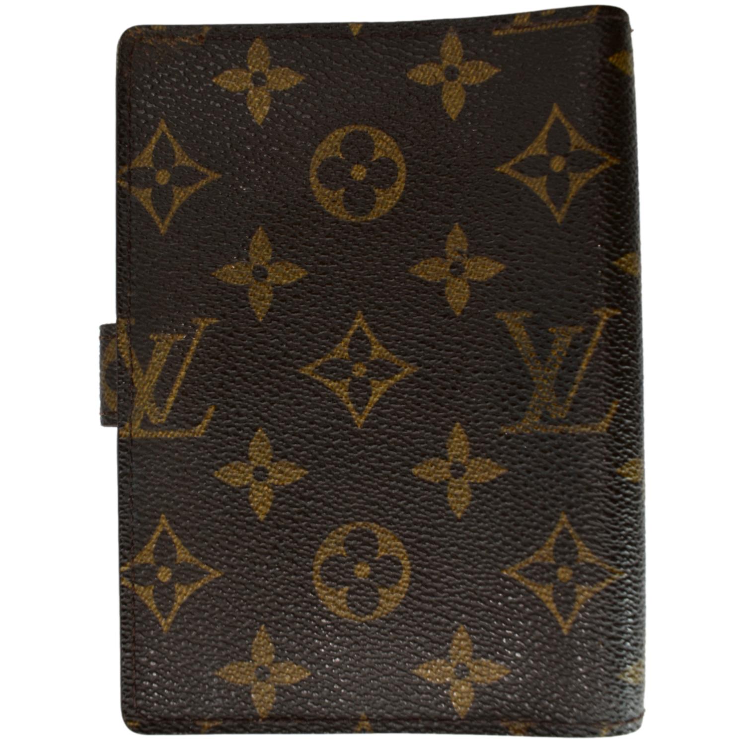 Louis Vuitton Brown Agenda PM Notebook Cover Dark brown Cloth ref