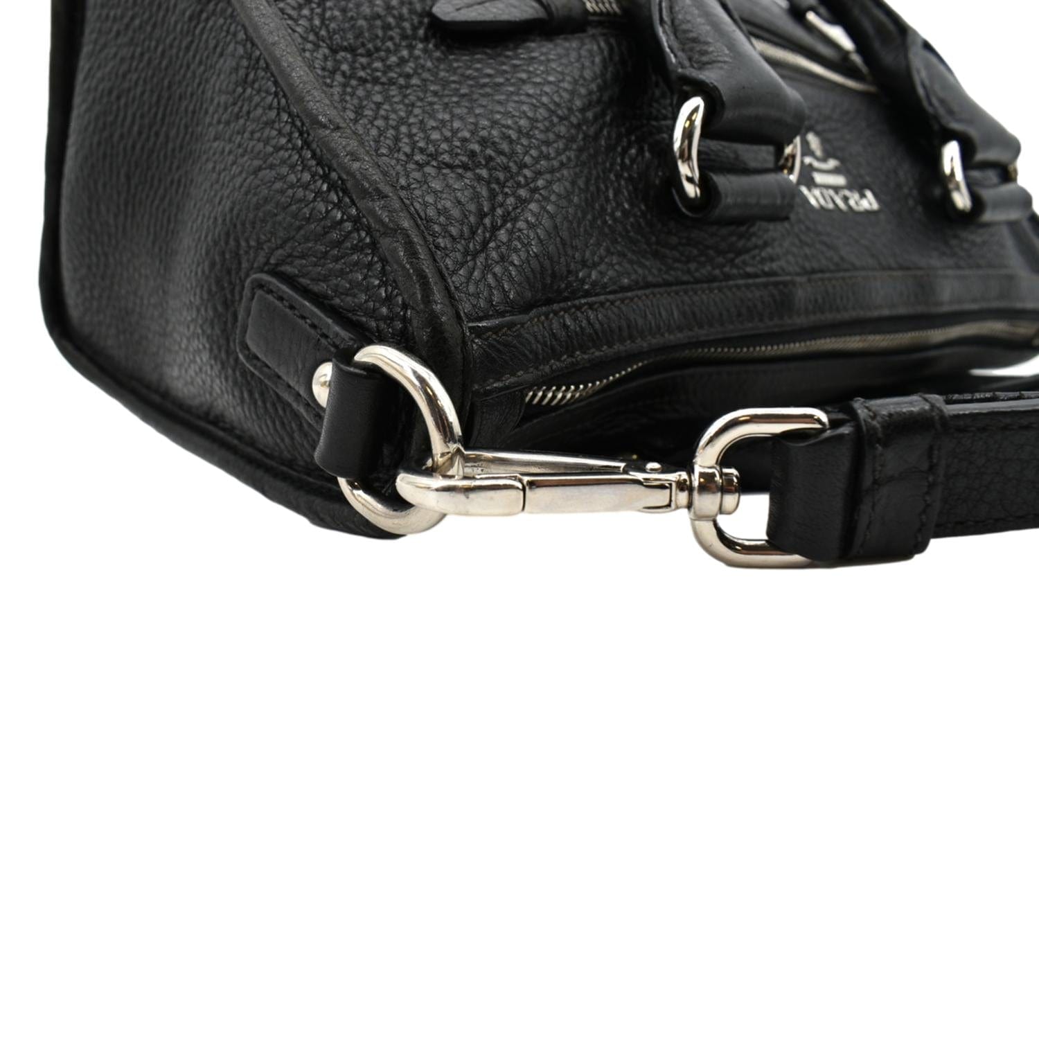 Prada Black Vitello Leather Crossbody Bag