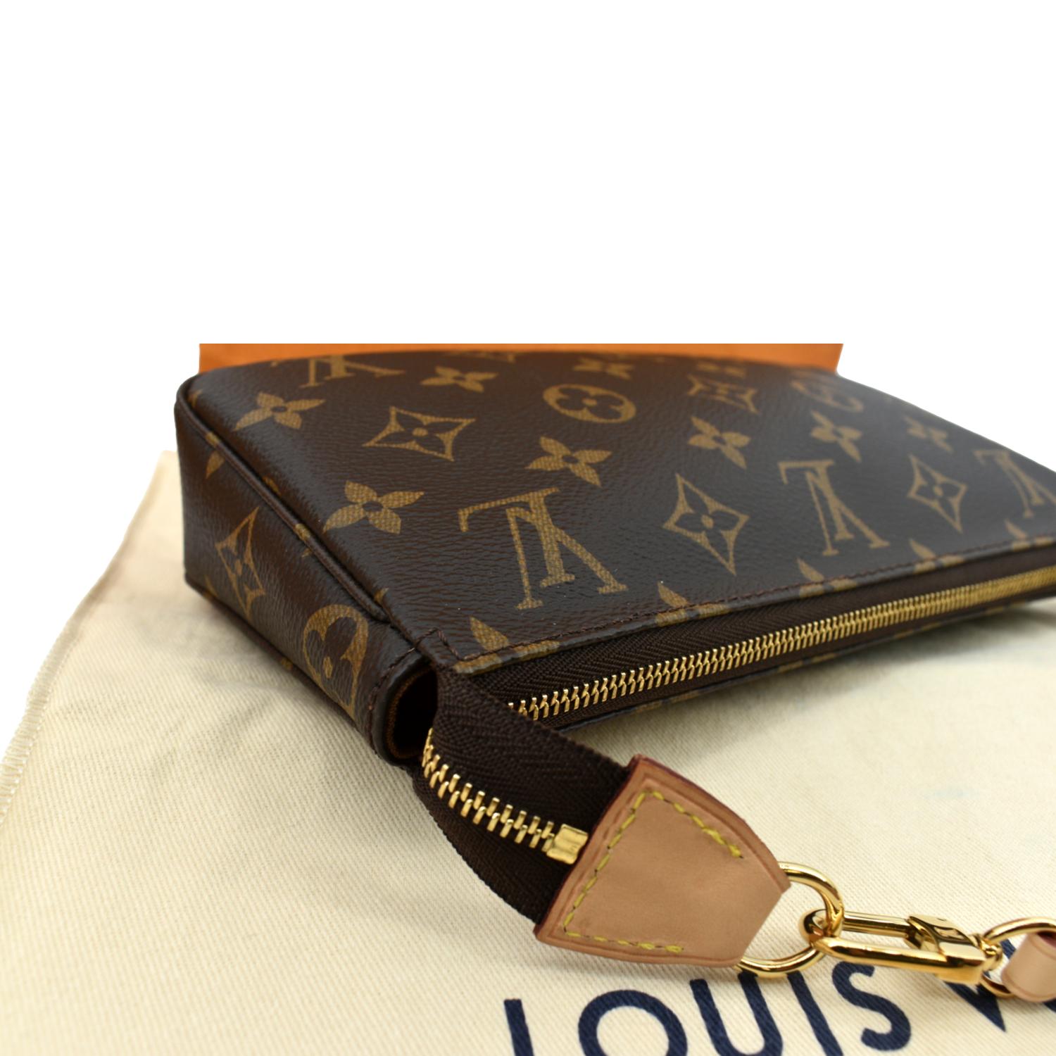 Louis Vuitton Brown Canvas Pochette Accessoires Clutch Louis