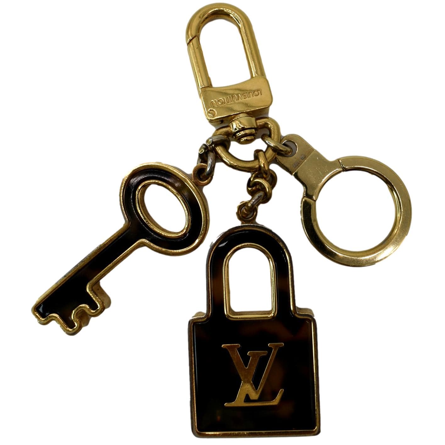 Louis Vuitton M01350 LV Marmott Keyring and Bag Charm, Gold, One Size