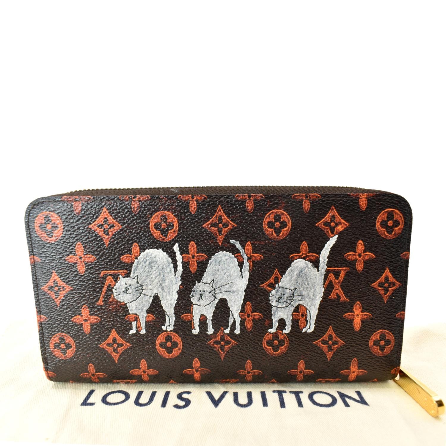 Louis Vuitton Twist Chain Wallet Catogram Dogs and Cats Brown Orange - Bags  Valley