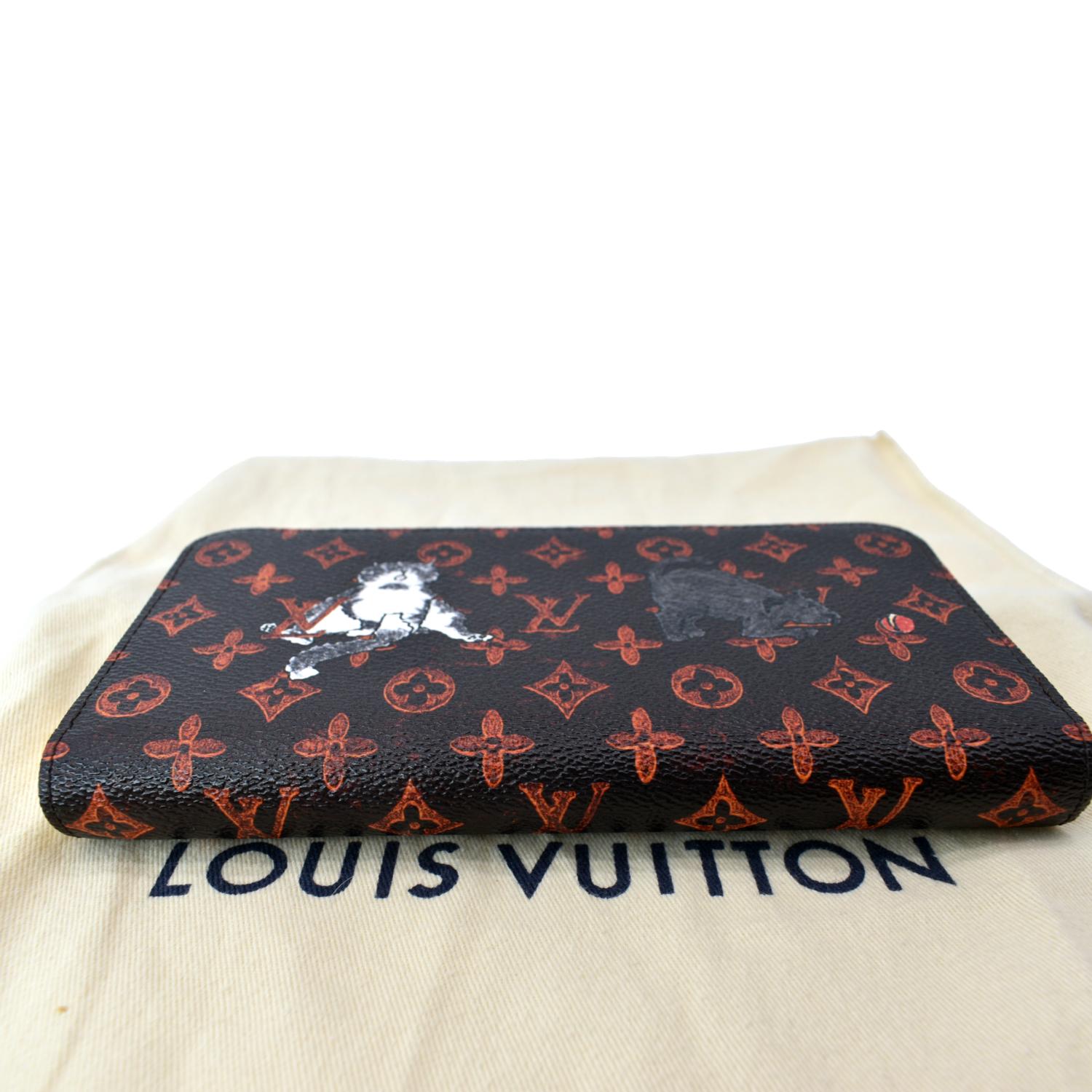 Louis Vuitton Limited Edition Marron/Orange Catogram Canvas Zippy Organizer  Wallet - Yoogi's Closet