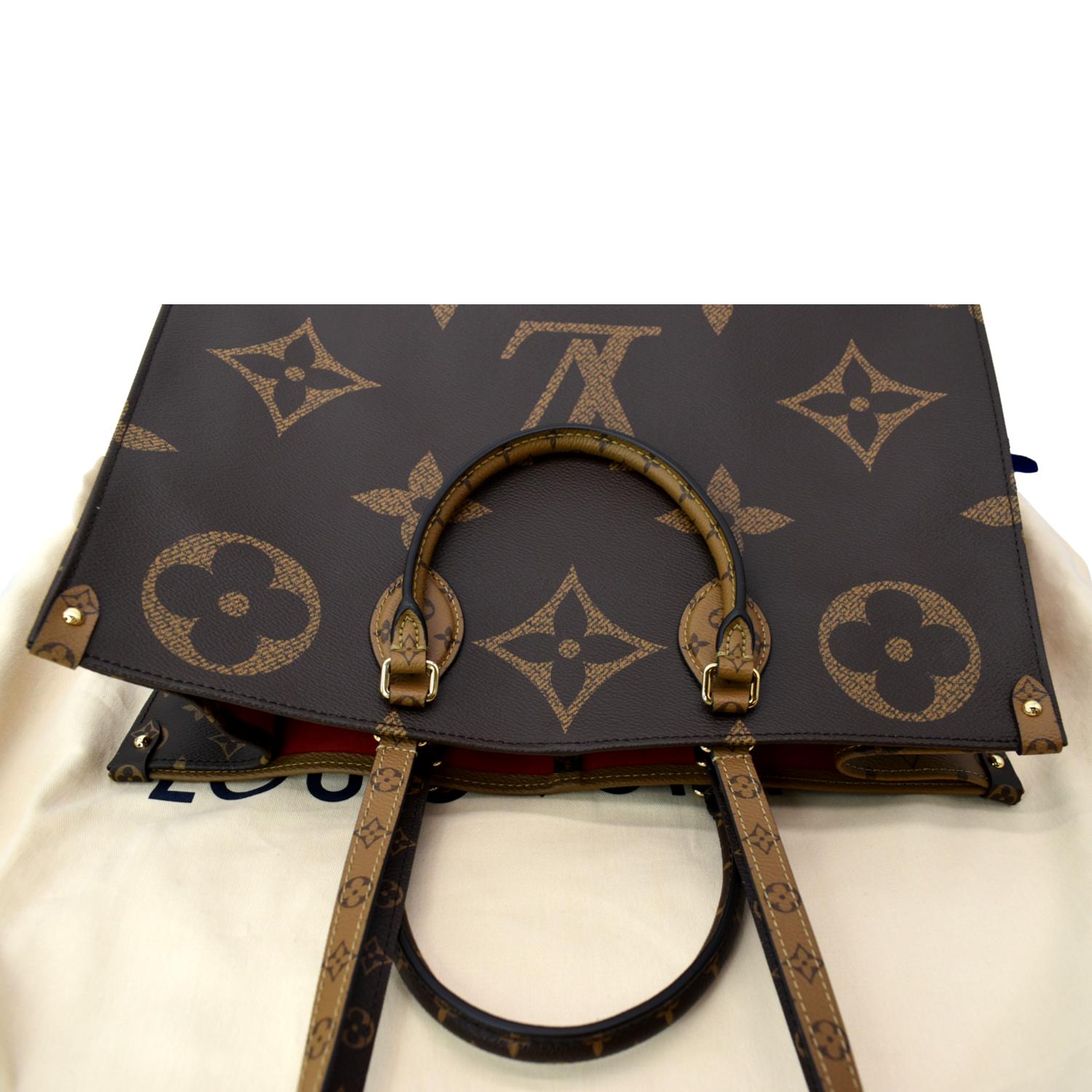 Onthego leather bag Louis Vuitton Brown in Leather - 30528757